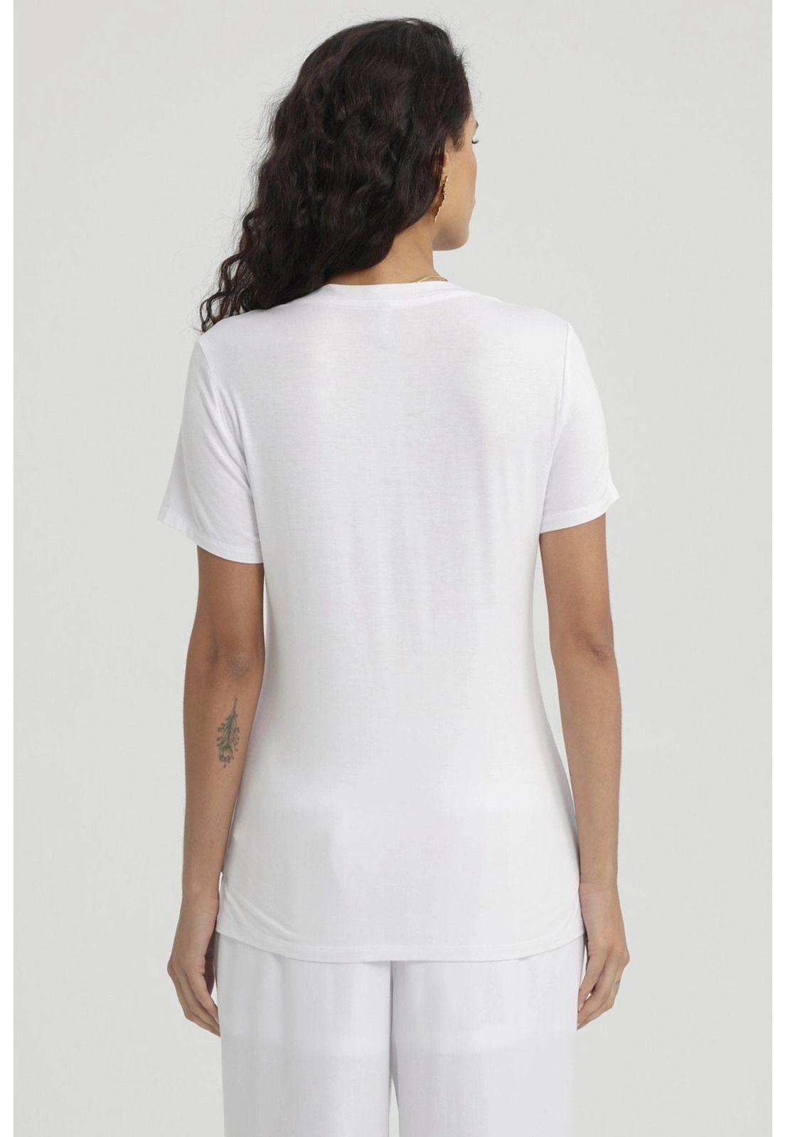 Polera Mujer Print Blanco / Negro-2