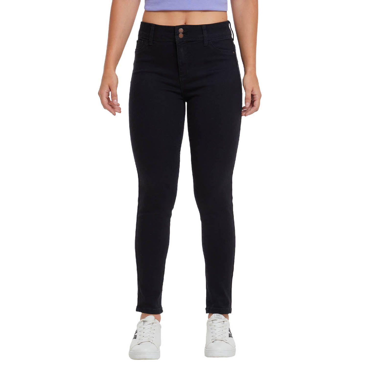 Jeans Skinny Push Up Jeny Negro Mujer-0