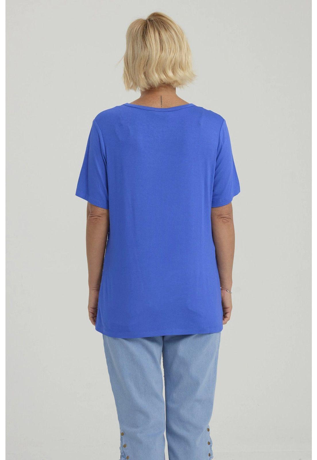 Polera Mujer Estampada Azulino-6