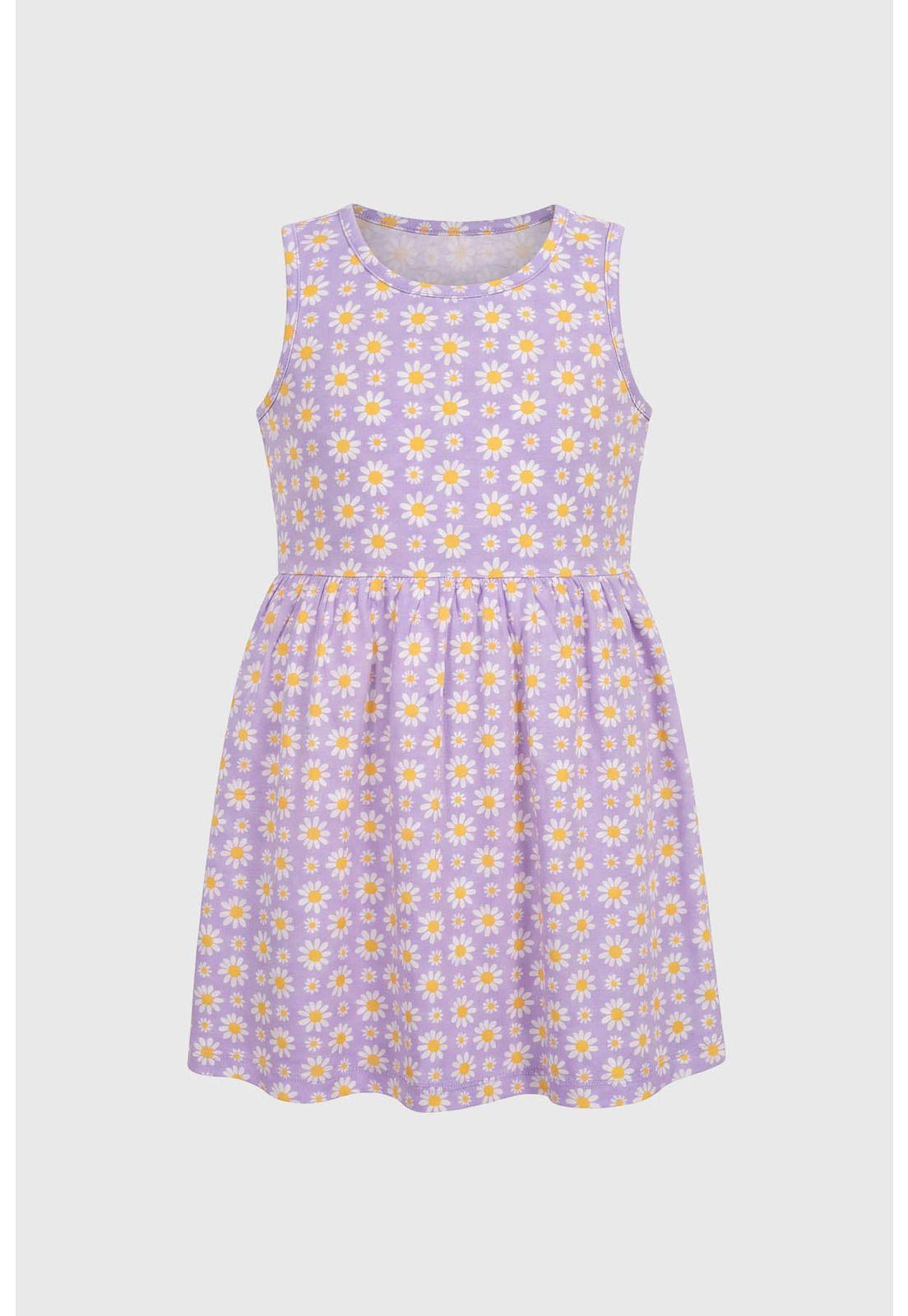Vestido Falda Midi Niña Lila-0
