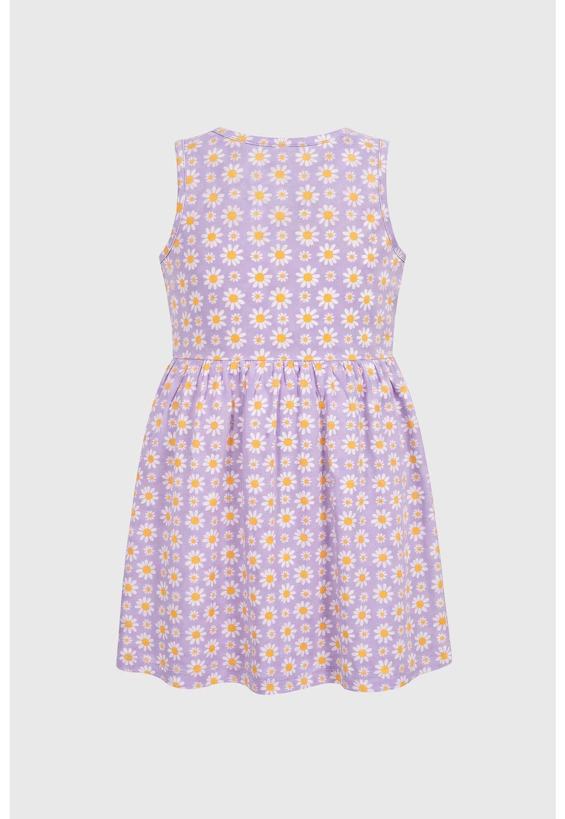 Vestido Falda Midi Niña Lila-1