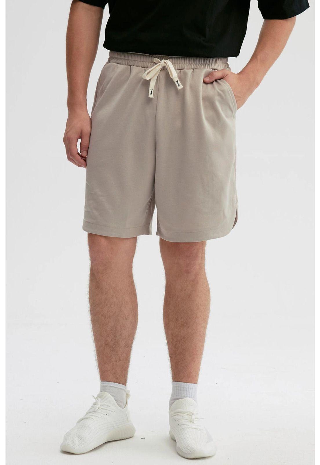 Bermuda Hombre Lisa Pretina Beige-0