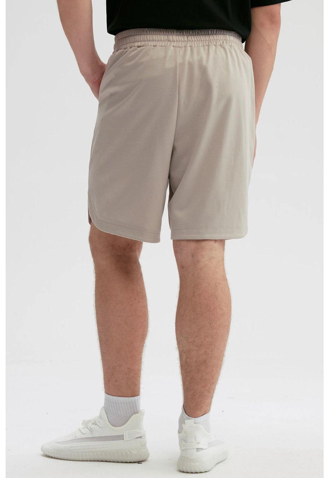 Bermuda Hombre Lisa Pretina Beige-2