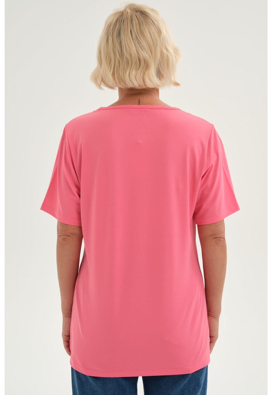 Polera Mujer Detalle Cuello Coral-2