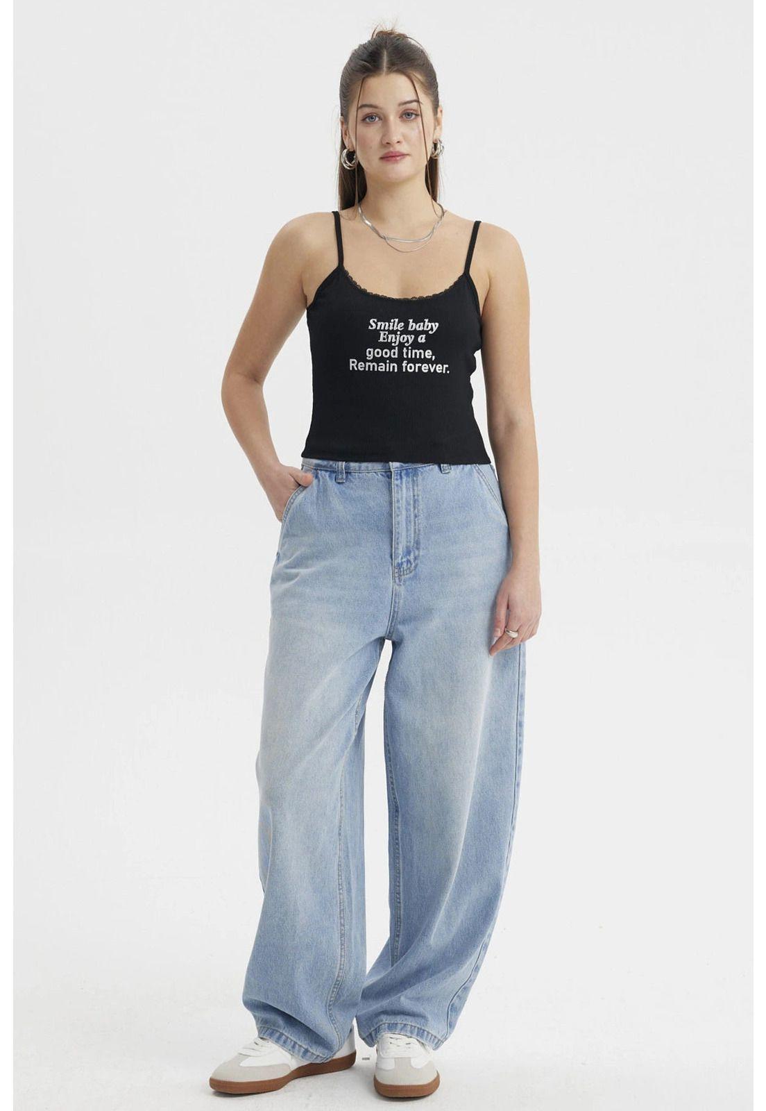 Peto Mujer Pabilo Aplicación  Negro-3