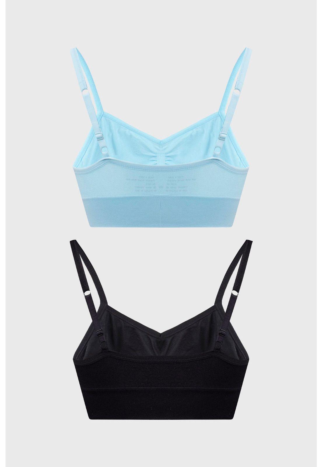 Sostén Mujer Bipack Peto Liso Celeste-1