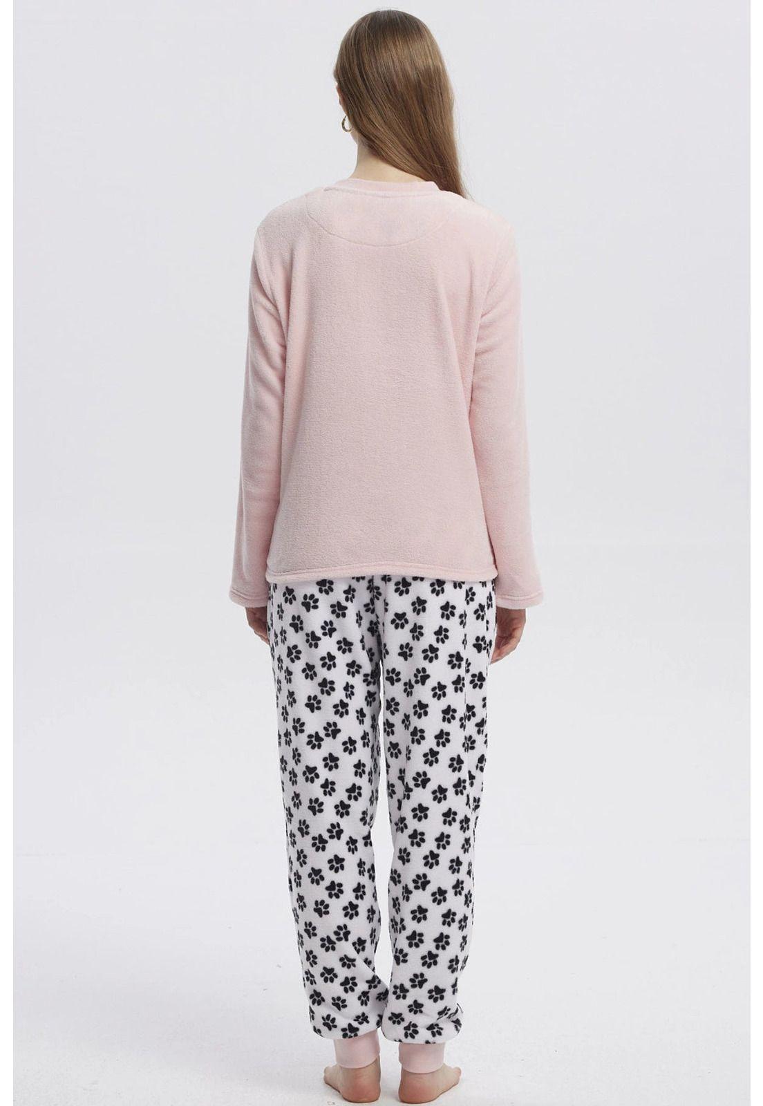 Pijama Mujer Pijama Polera Y Pantalón Rosado - lV-3