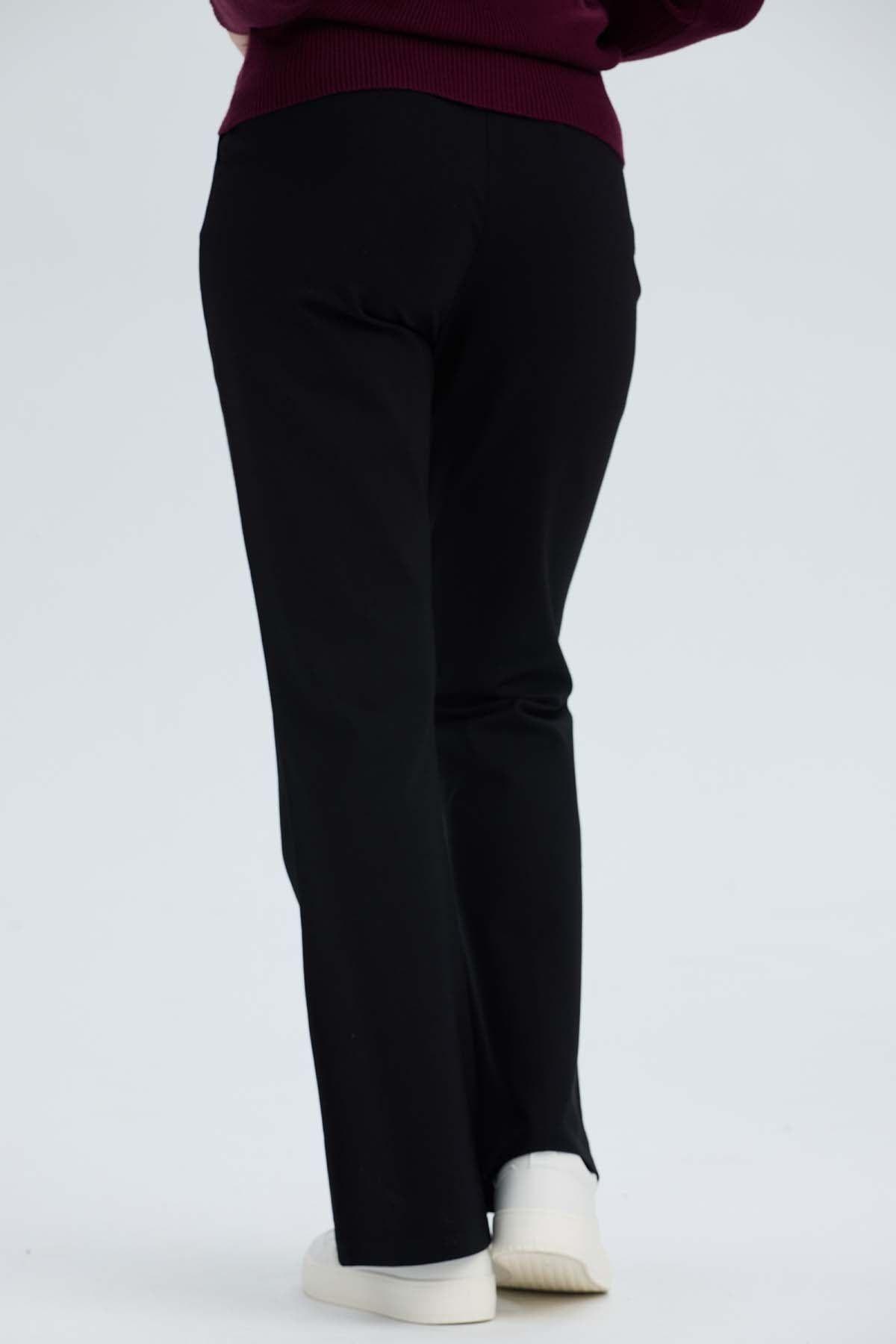 Pantalón Mujer 2 Botones Negro-2