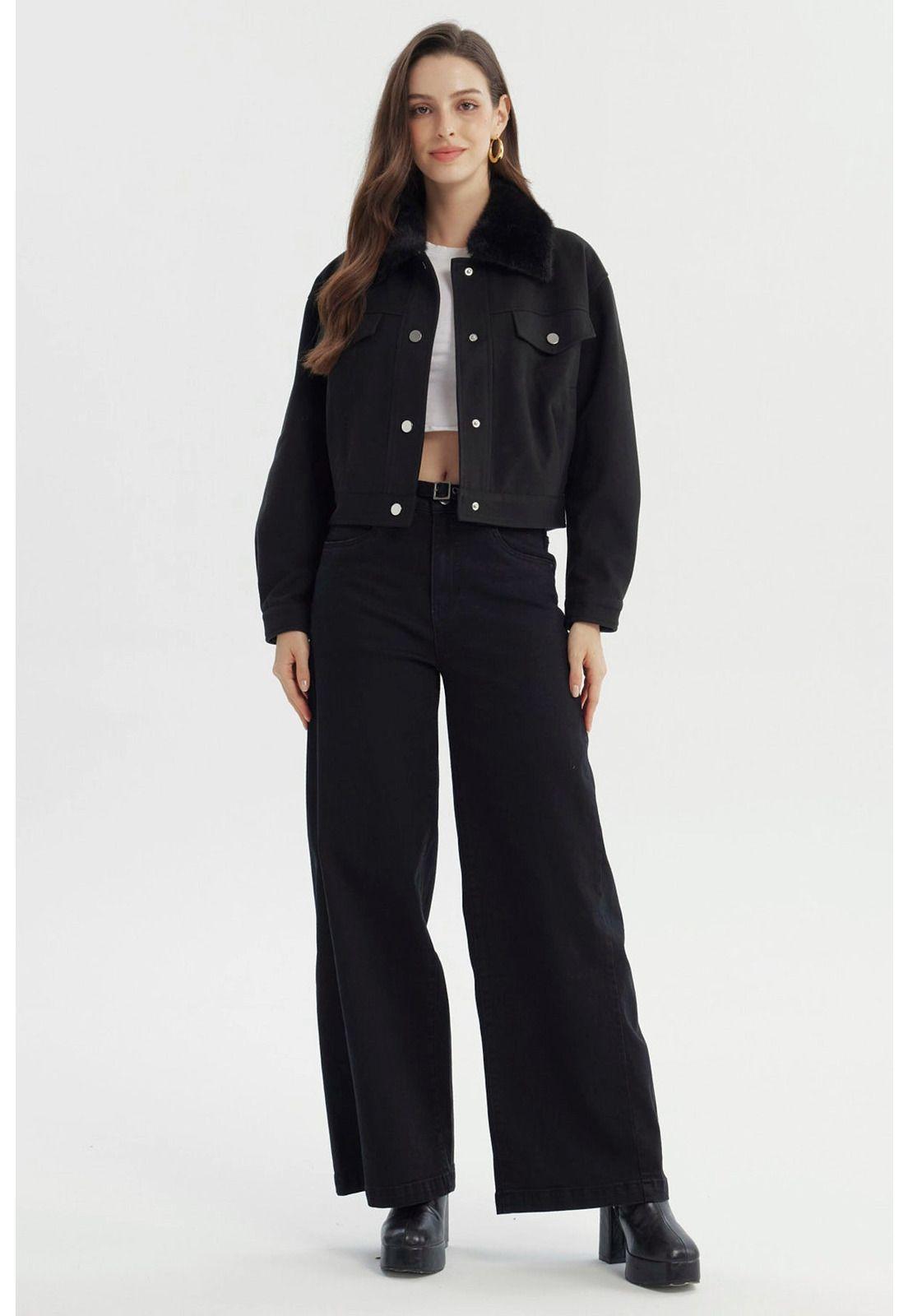 Chaqueta Mujer Juvenil Negro - V-3
