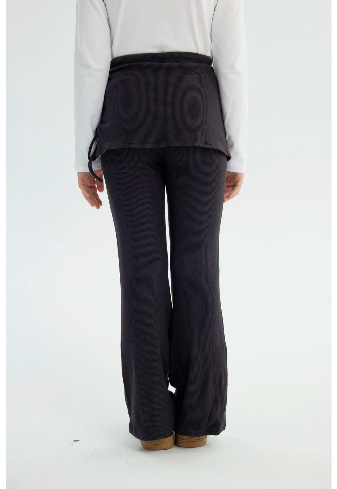 Calza Niña Leve Flare Negro - lV-2