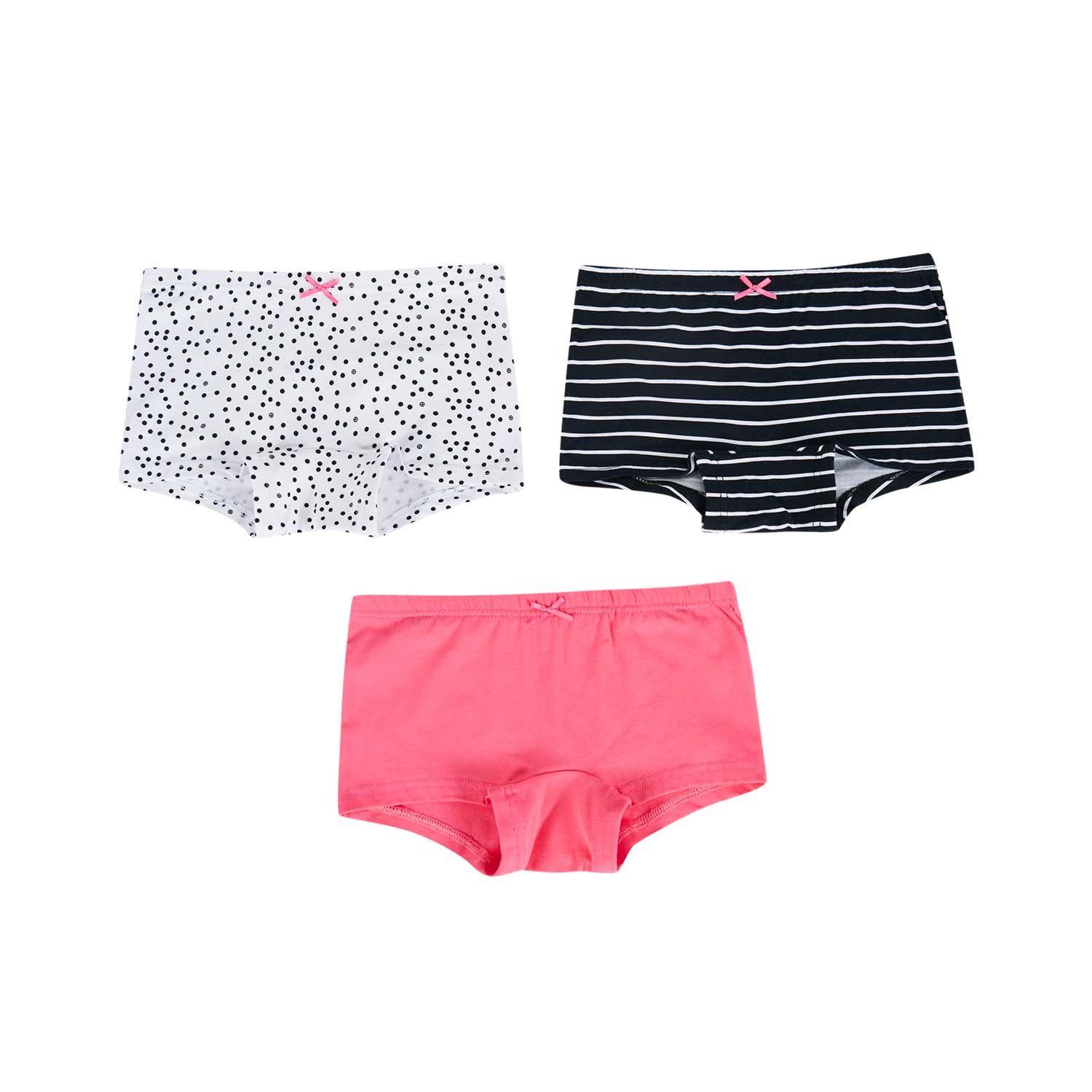 Calzón Niña Tripack Tipo Short Fucsia Fashion's Park-0