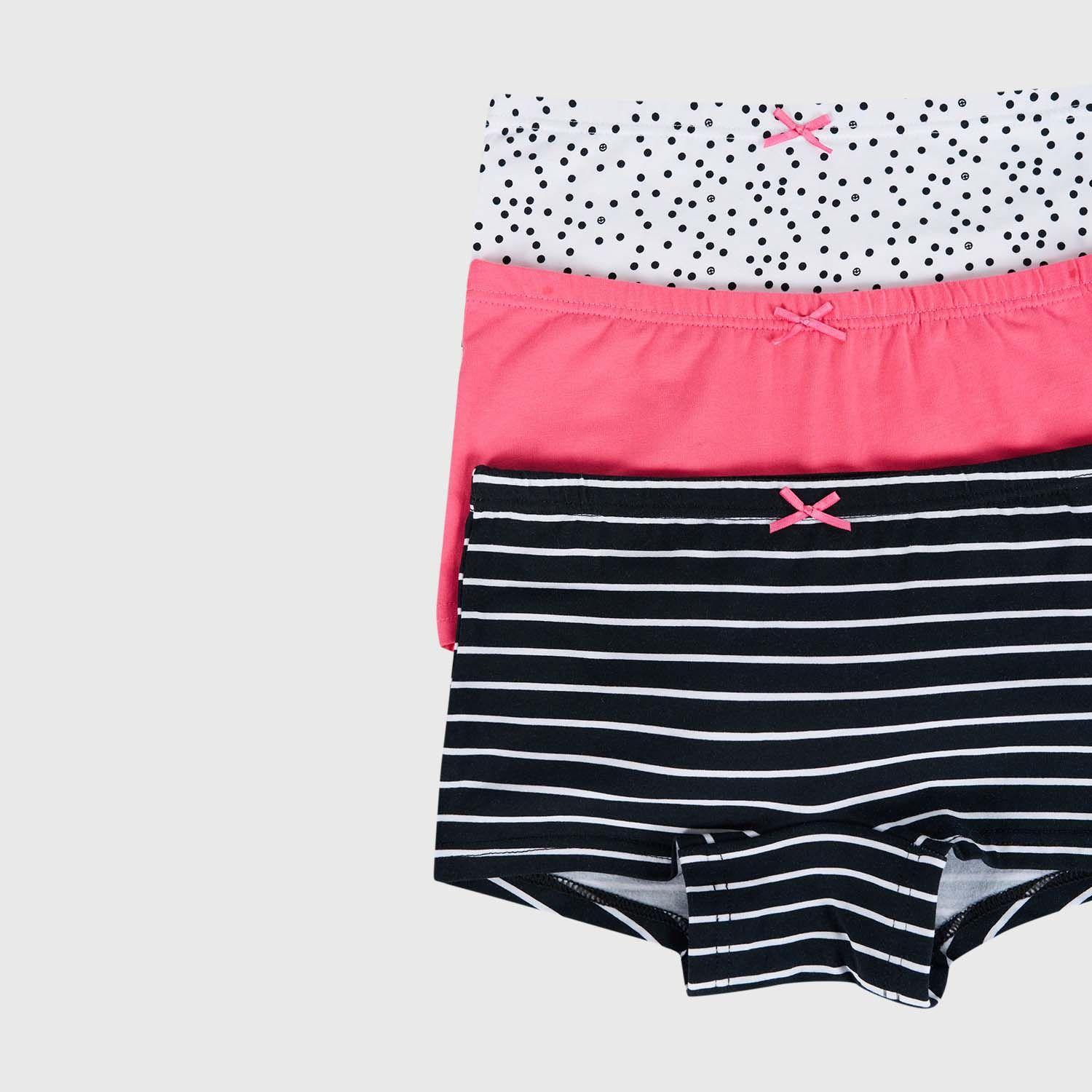 Calzón Niña Tripack Tipo Short Fucsia Fashion's Park-1