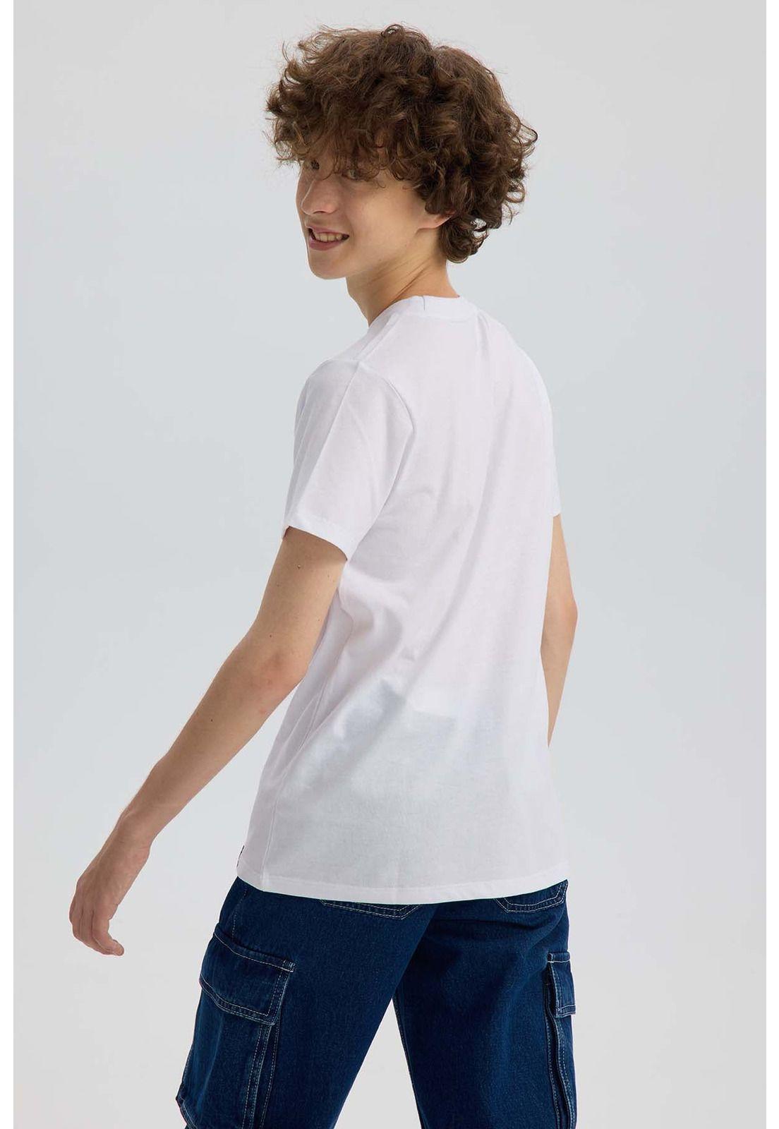 Polera Niño Básica Estampada Blanco - lll-2