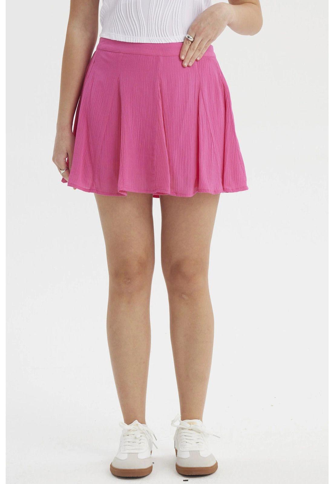 Falda Mujer Tablas Rosado-0