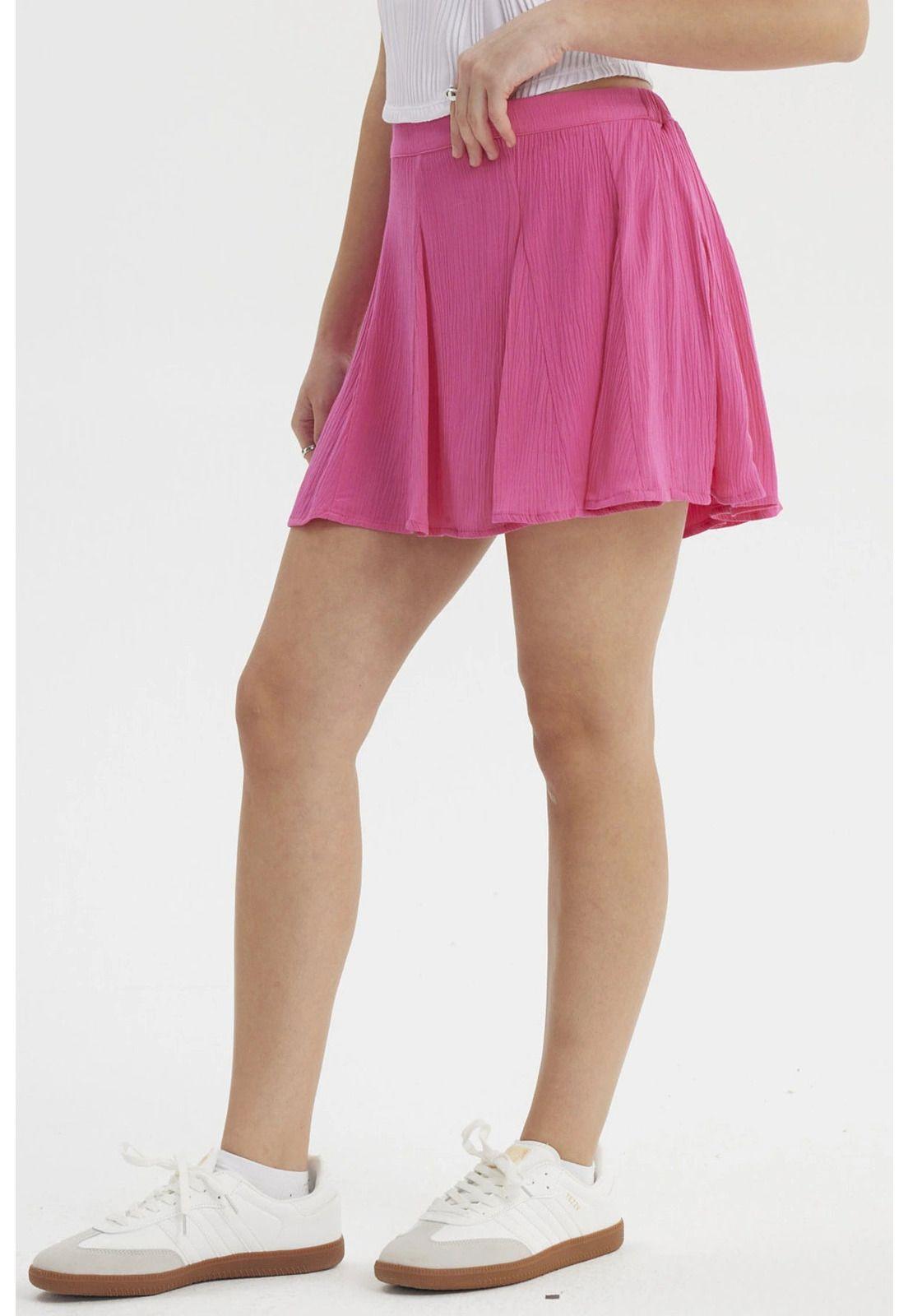 Falda Mujer Tablas Rosado-1