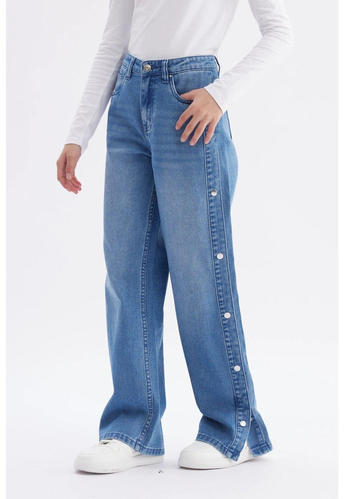 Jeans Niña Wide Leg Azul - lll-1
