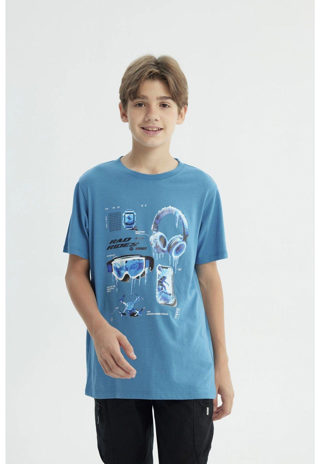 Polera Niño Regular Petroleo-0