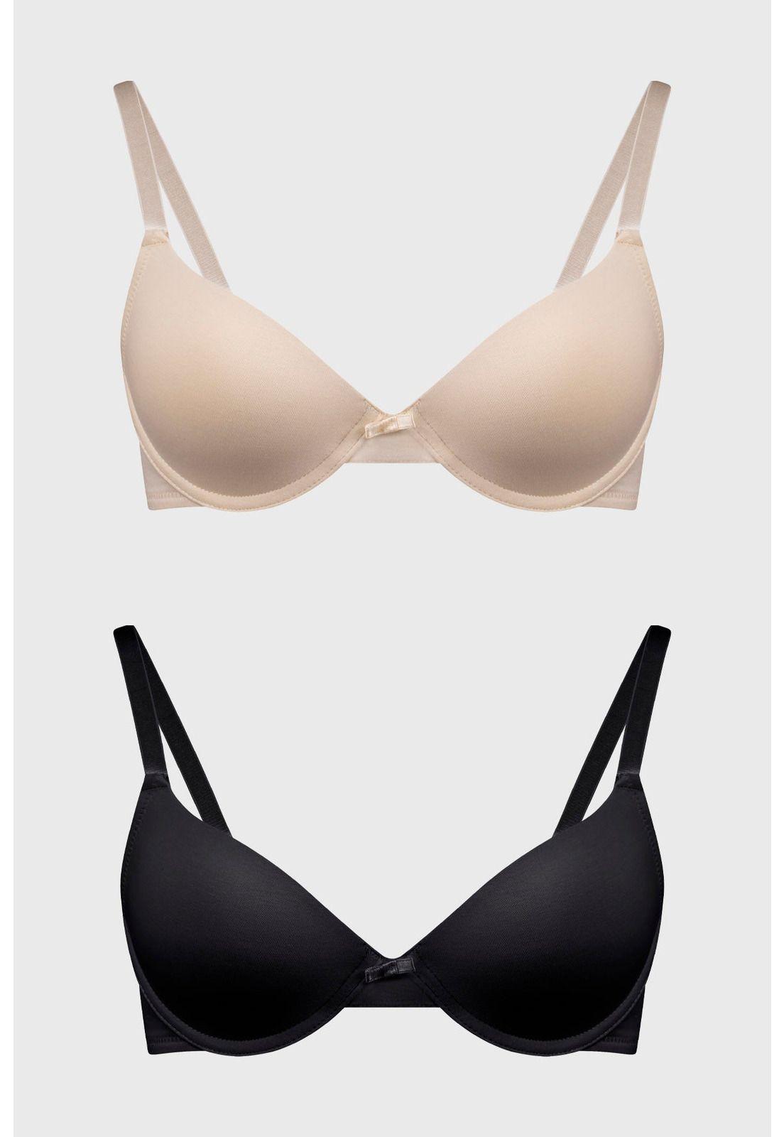Sostén Mujer Bipack Copa Soft Liso Crudo-0