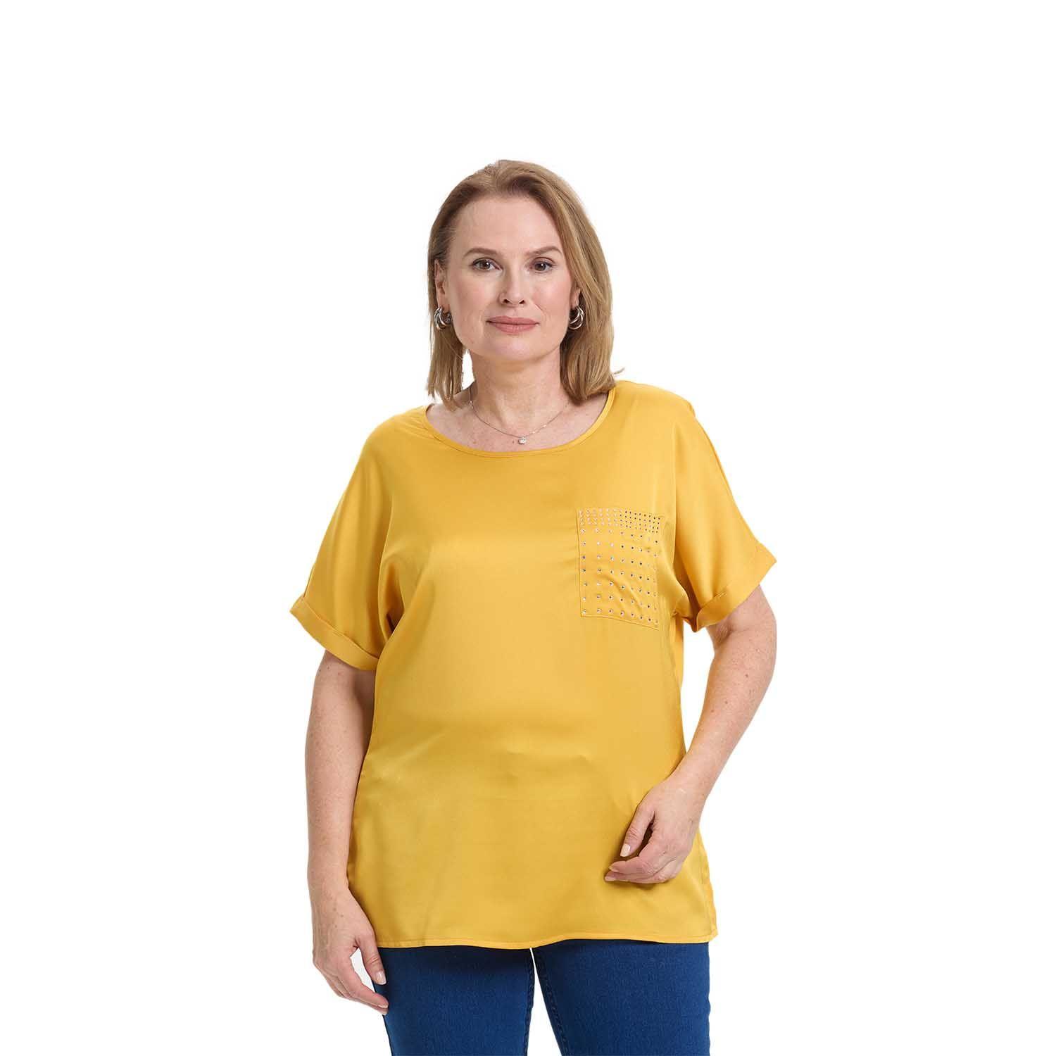 Polera Mujer Con Bolsillo Amarillo Fashion's Park-0