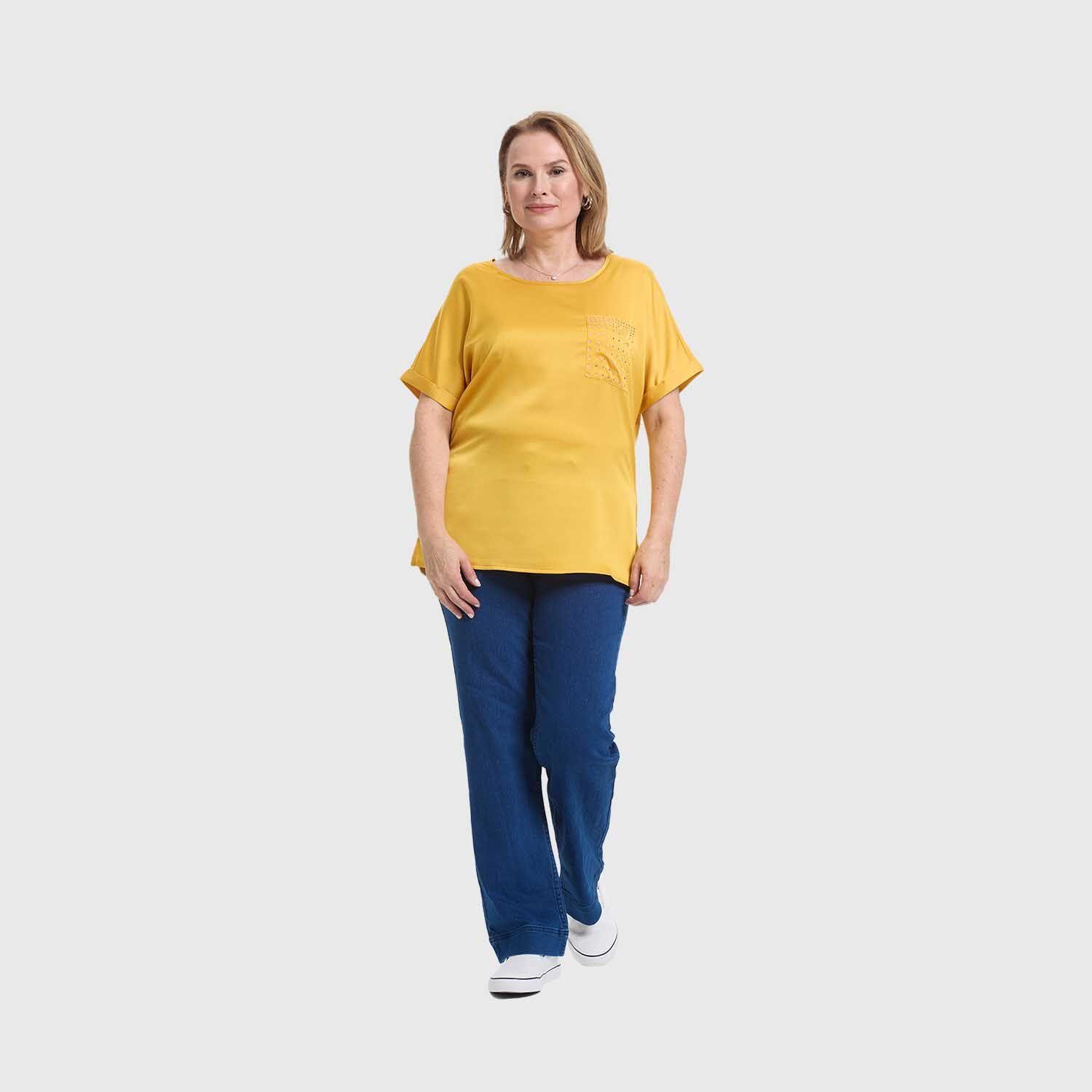 Polera Mujer Con Bolsillo Amarillo Fashion's Park-3