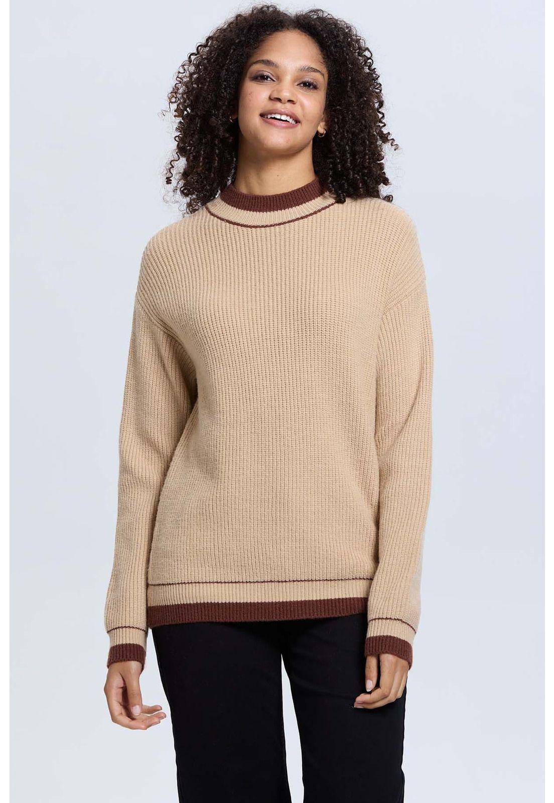 Sweater Mujer Beige-0