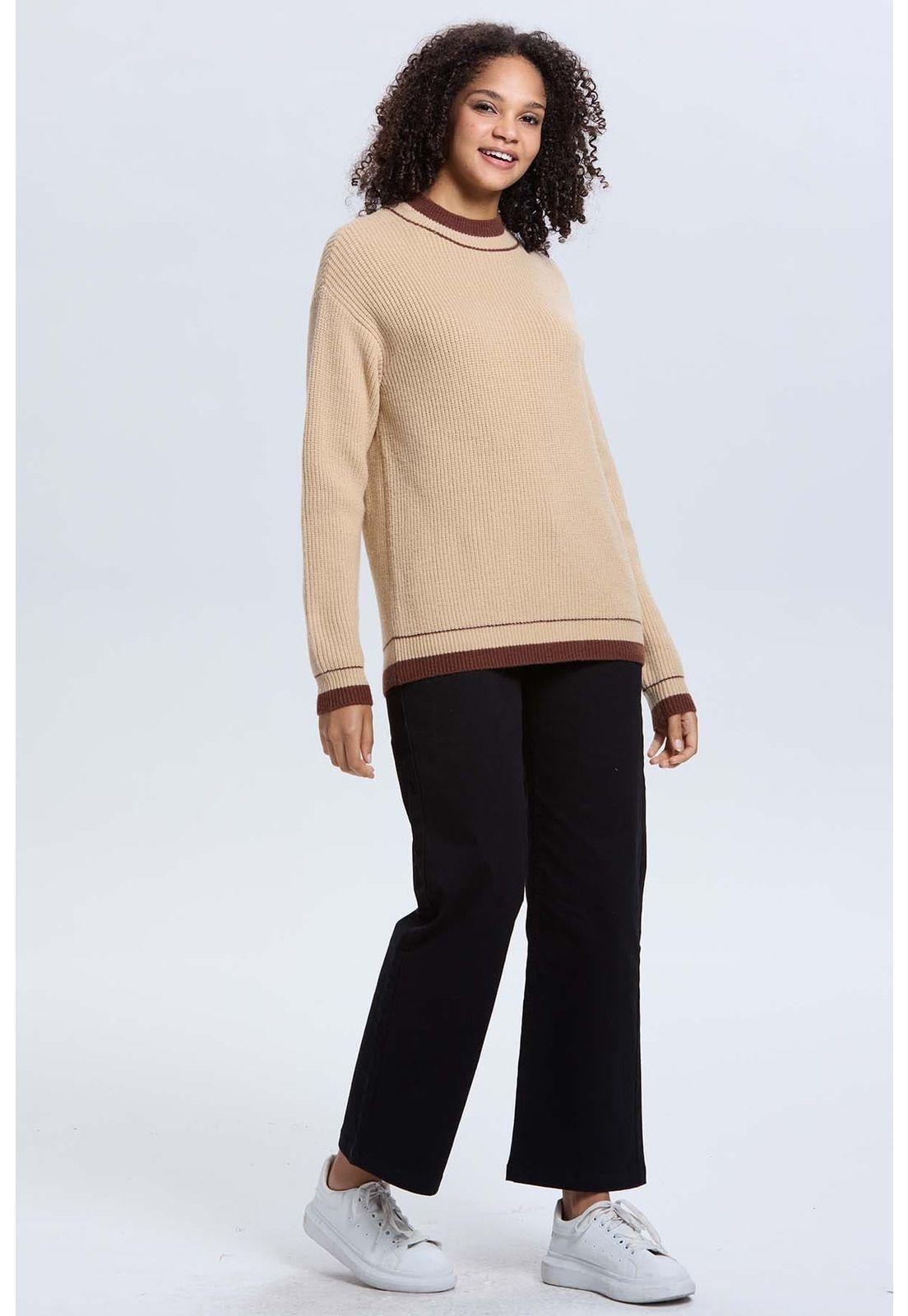 Sweater Mujer Beige-3