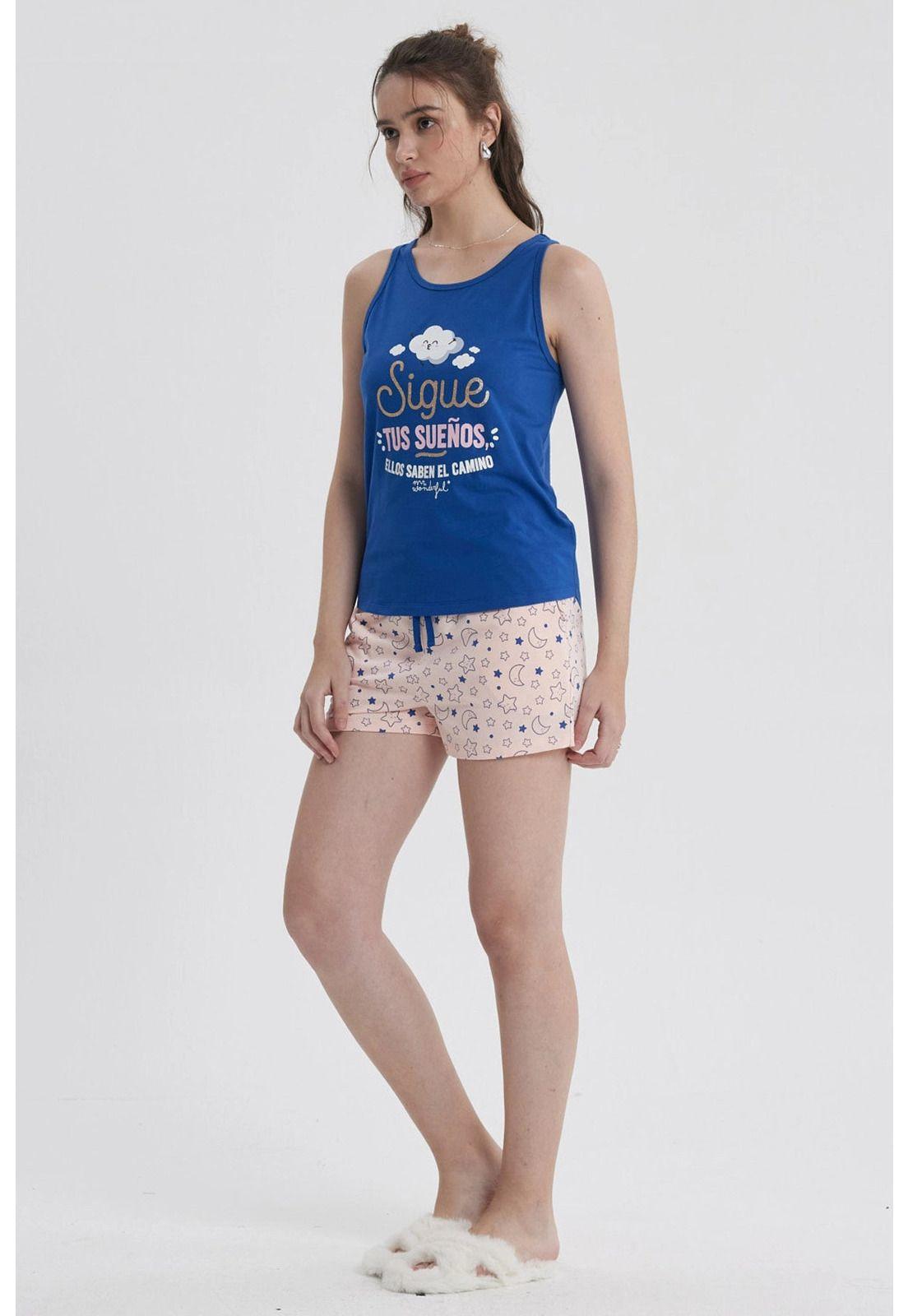 Pijama Mujer Regalable Azul-1