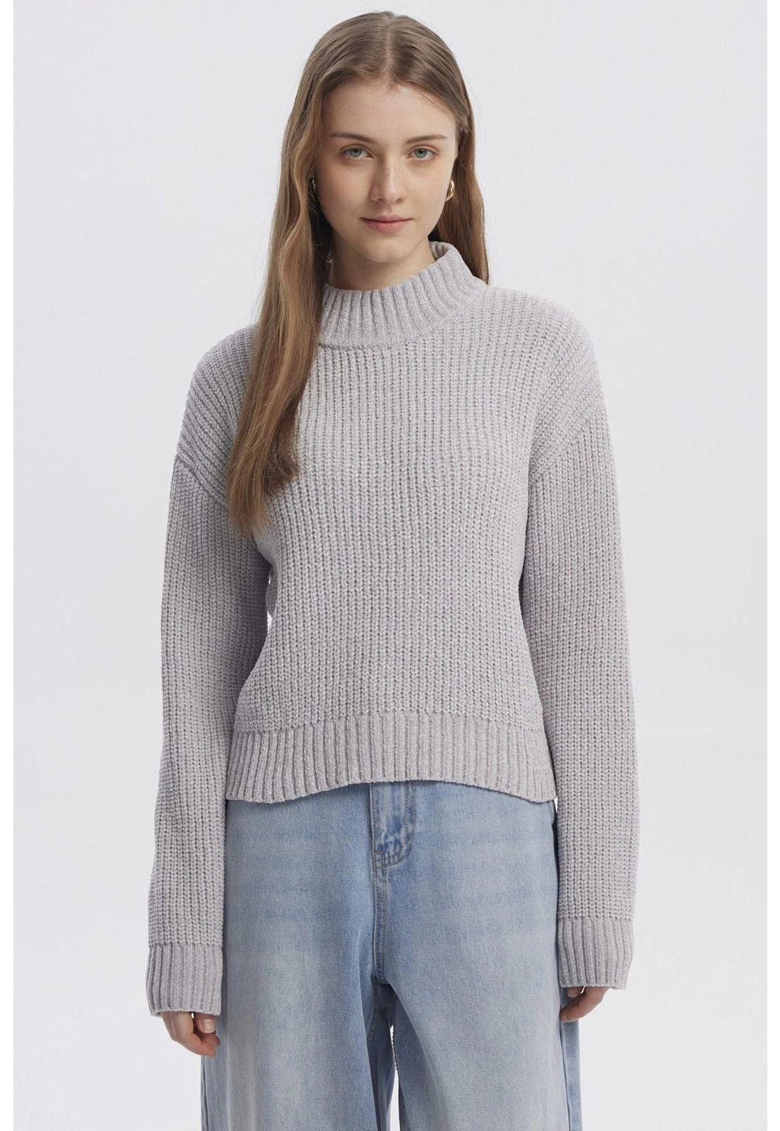 Sweater Mujer Juvenil Gris-0
