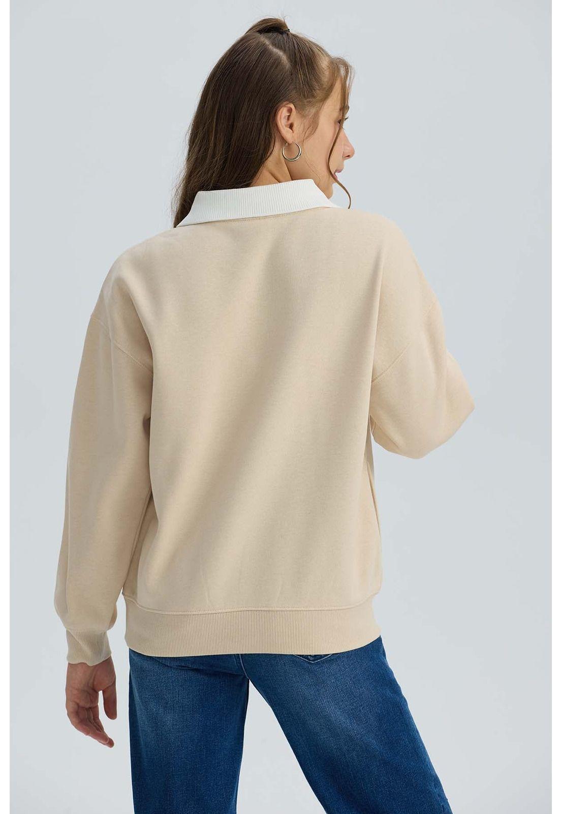 Polerón Niña Print Posicional Beige-2