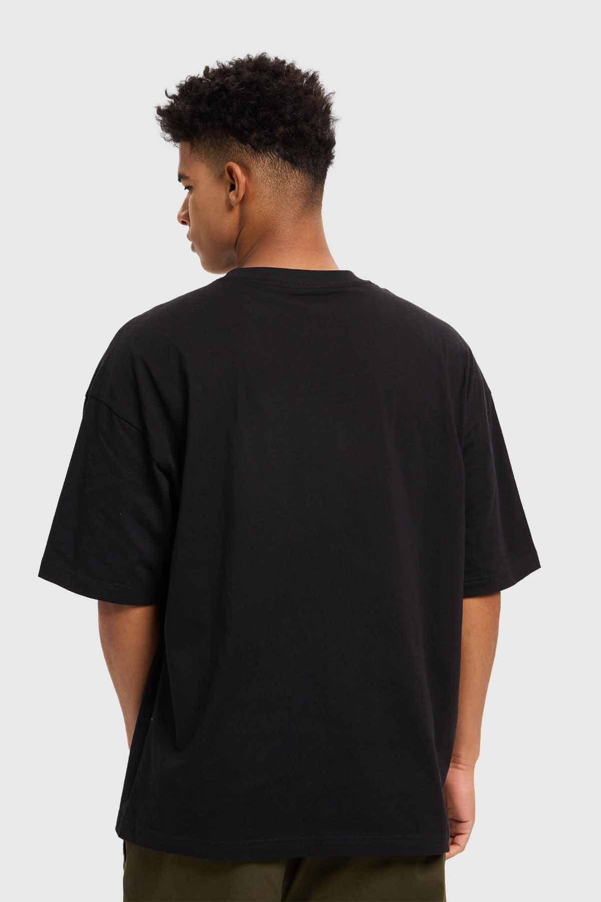 Polera Hombre Oversize Negro-2