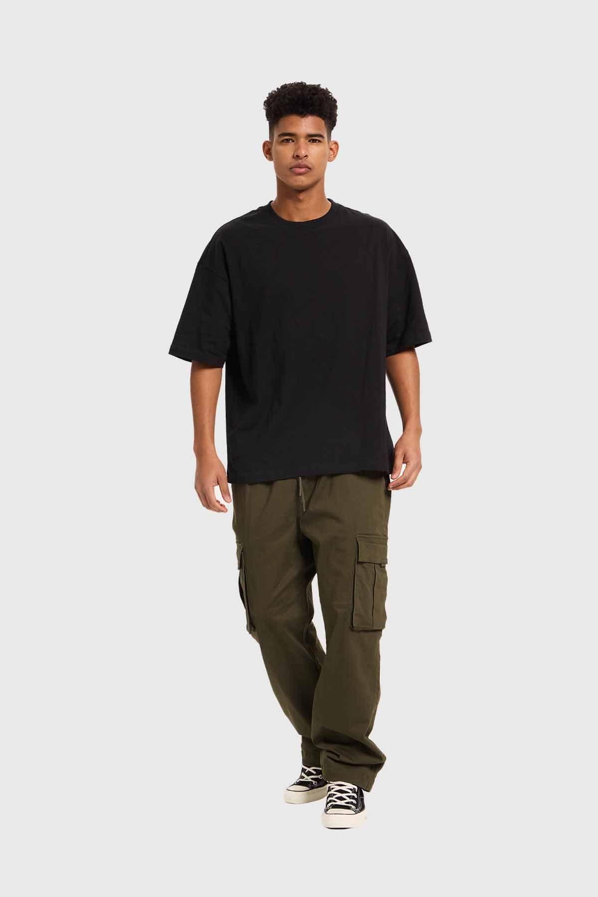 Polera Hombre Oversize Negro-3
