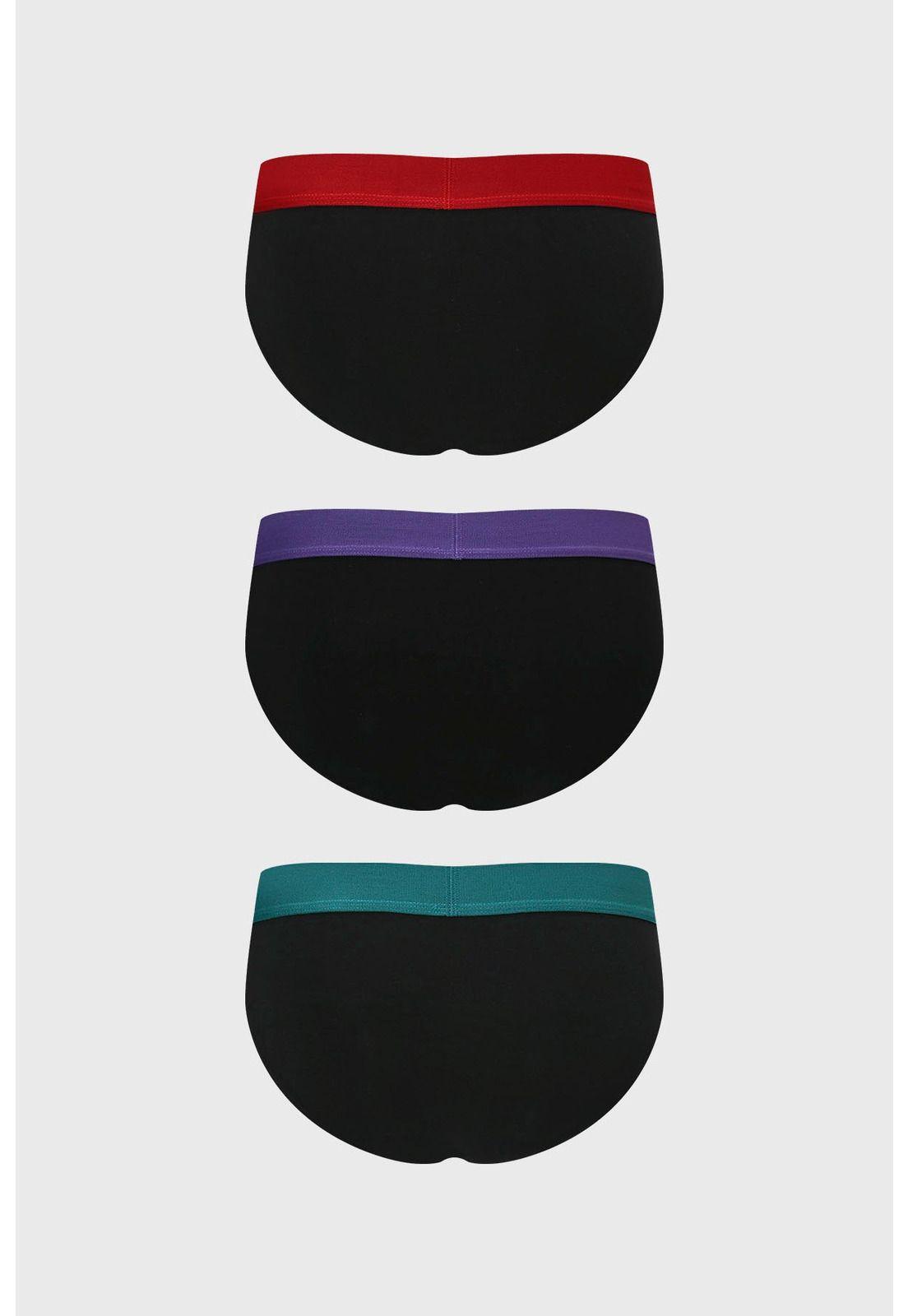 Boxer Hombre Tripack Liso Negro - Vlll-1