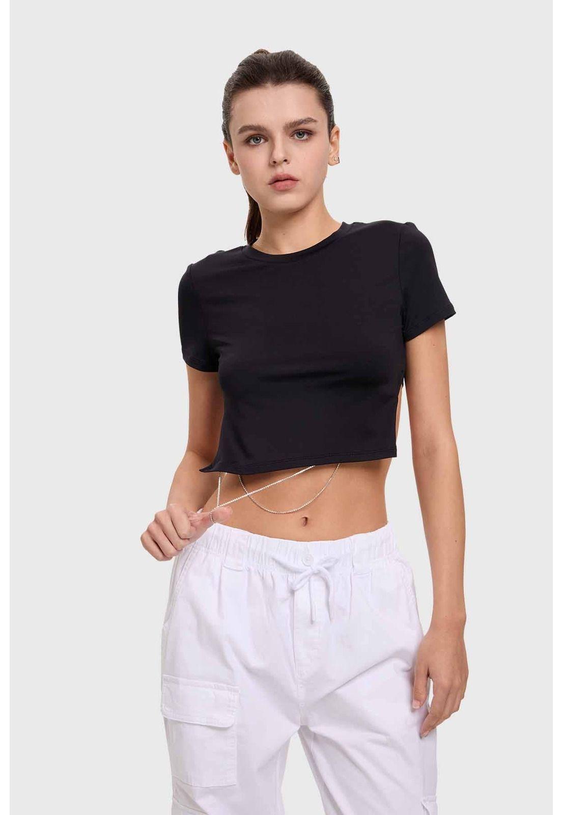 Polera Mujer Cadenas Negro-0