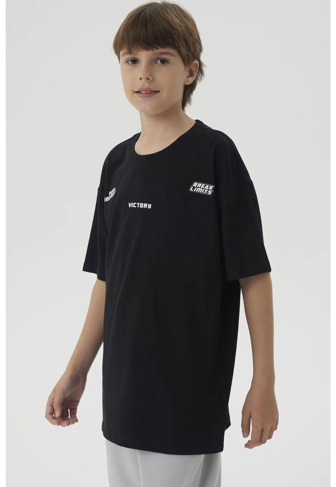 Polera Niño Costura Frontal Negro-1