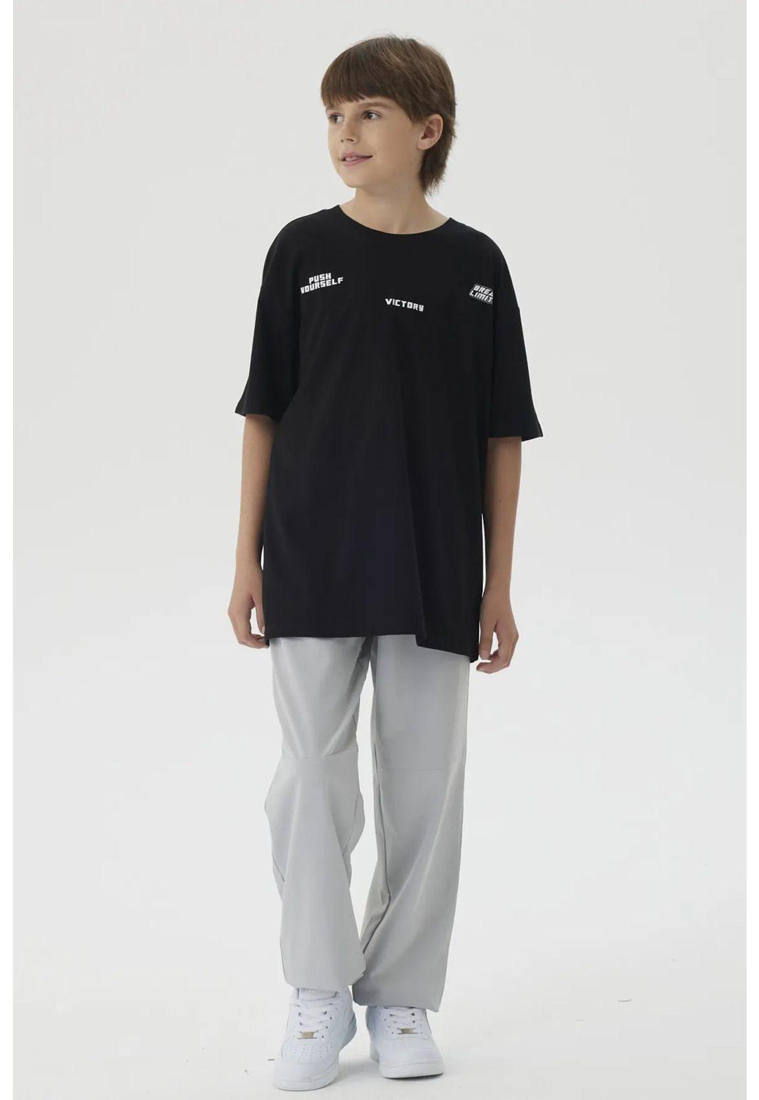 Polera Niño Costura Frontal Negro-3