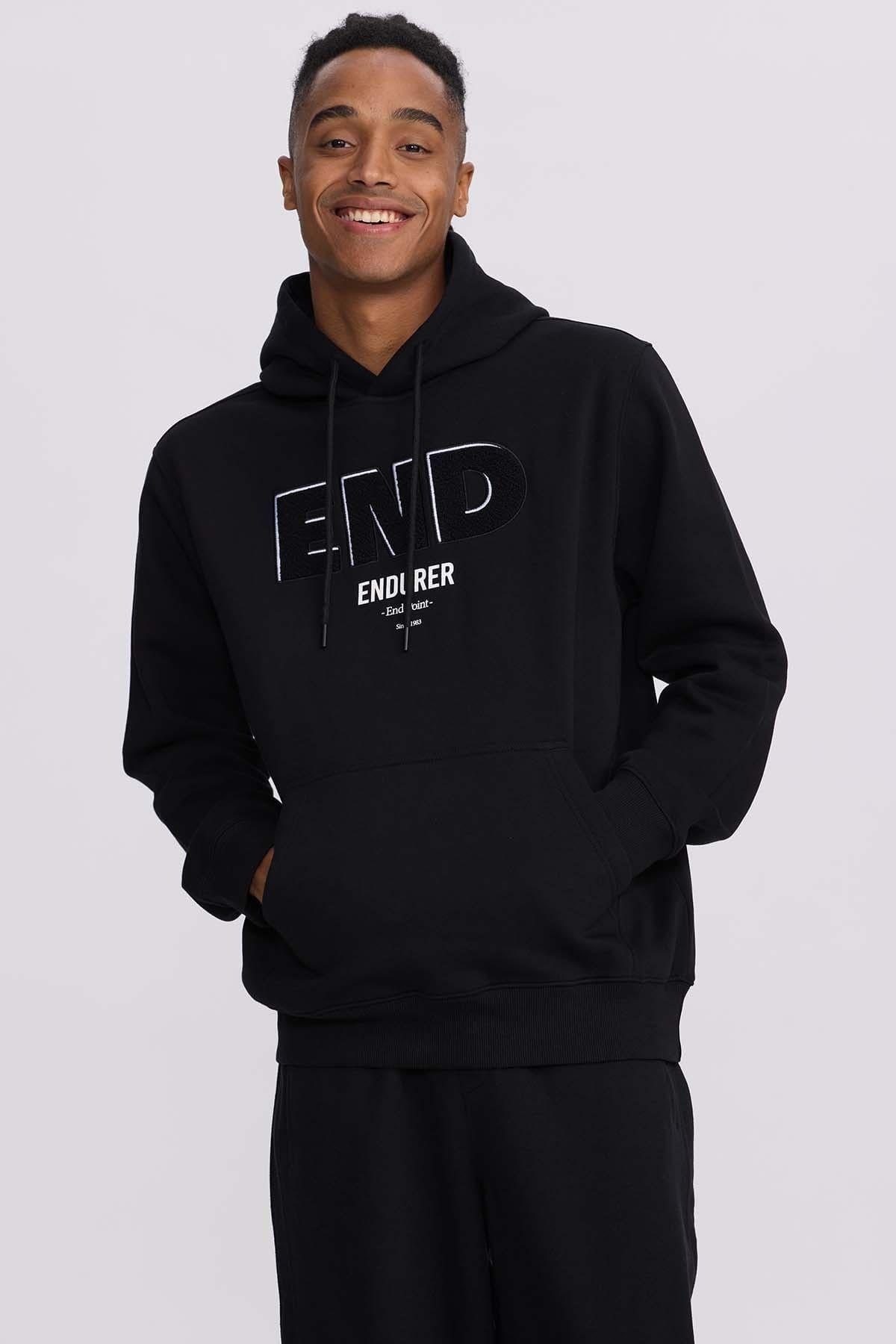 Polerón Hombre Hoodie Print Negro-1