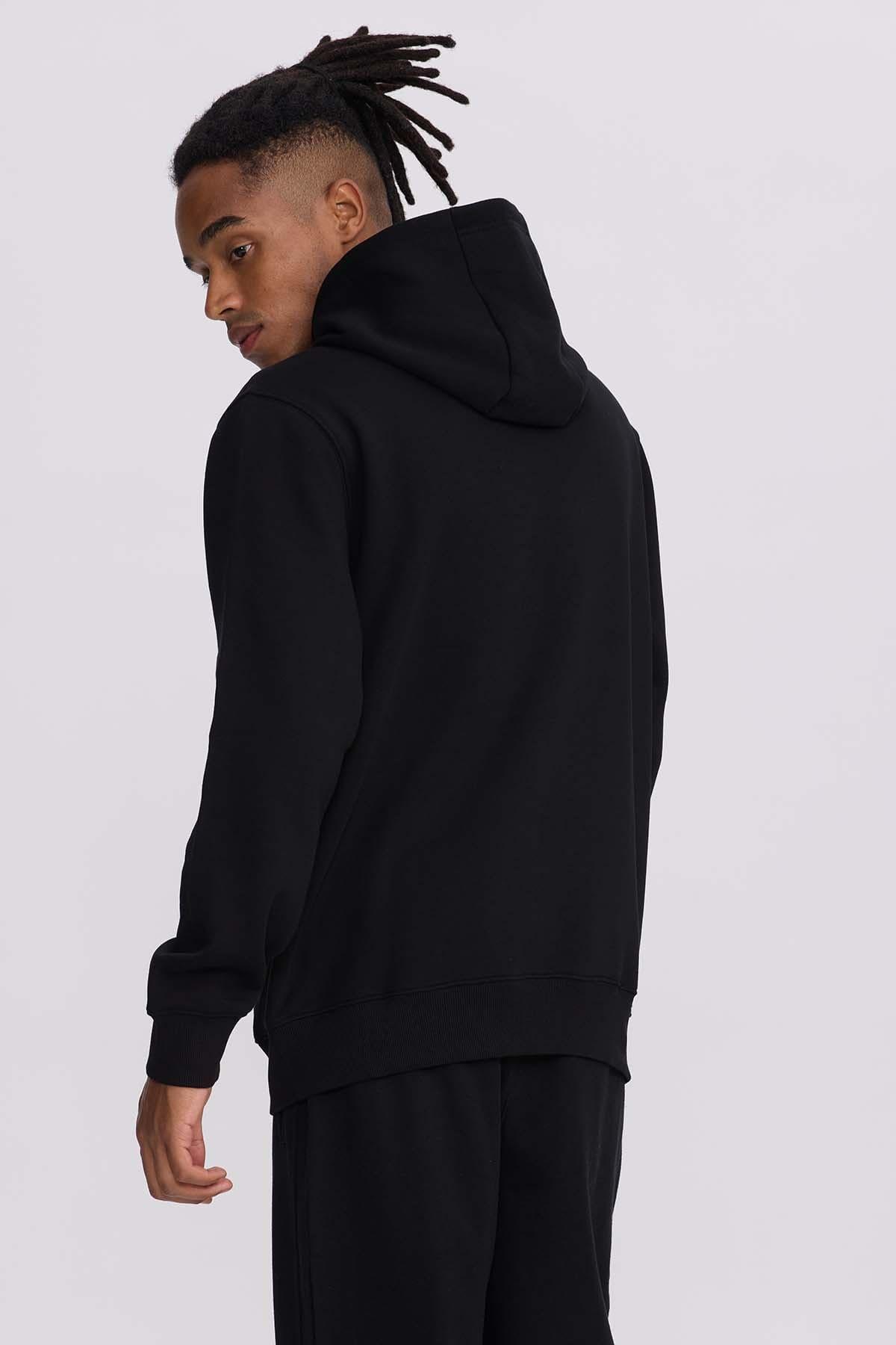 Polerón Hombre Hoodie Print Negro-2
