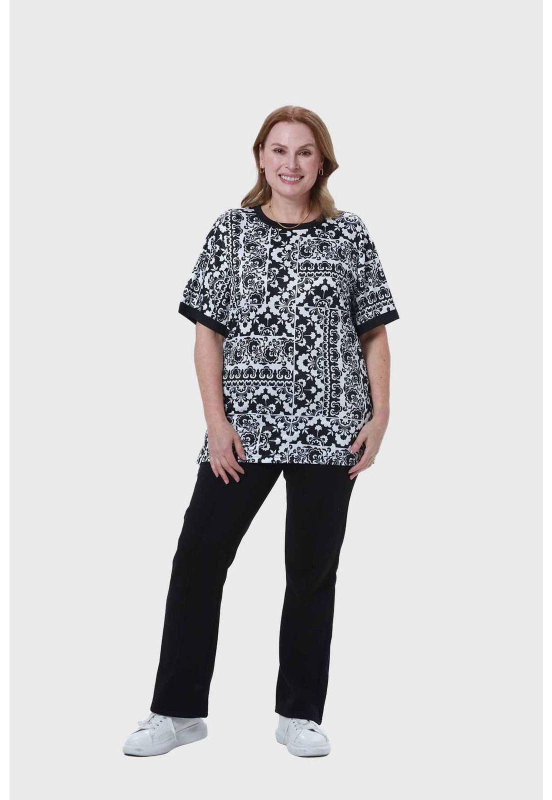 Polera Mujer Print Negro - lll-3