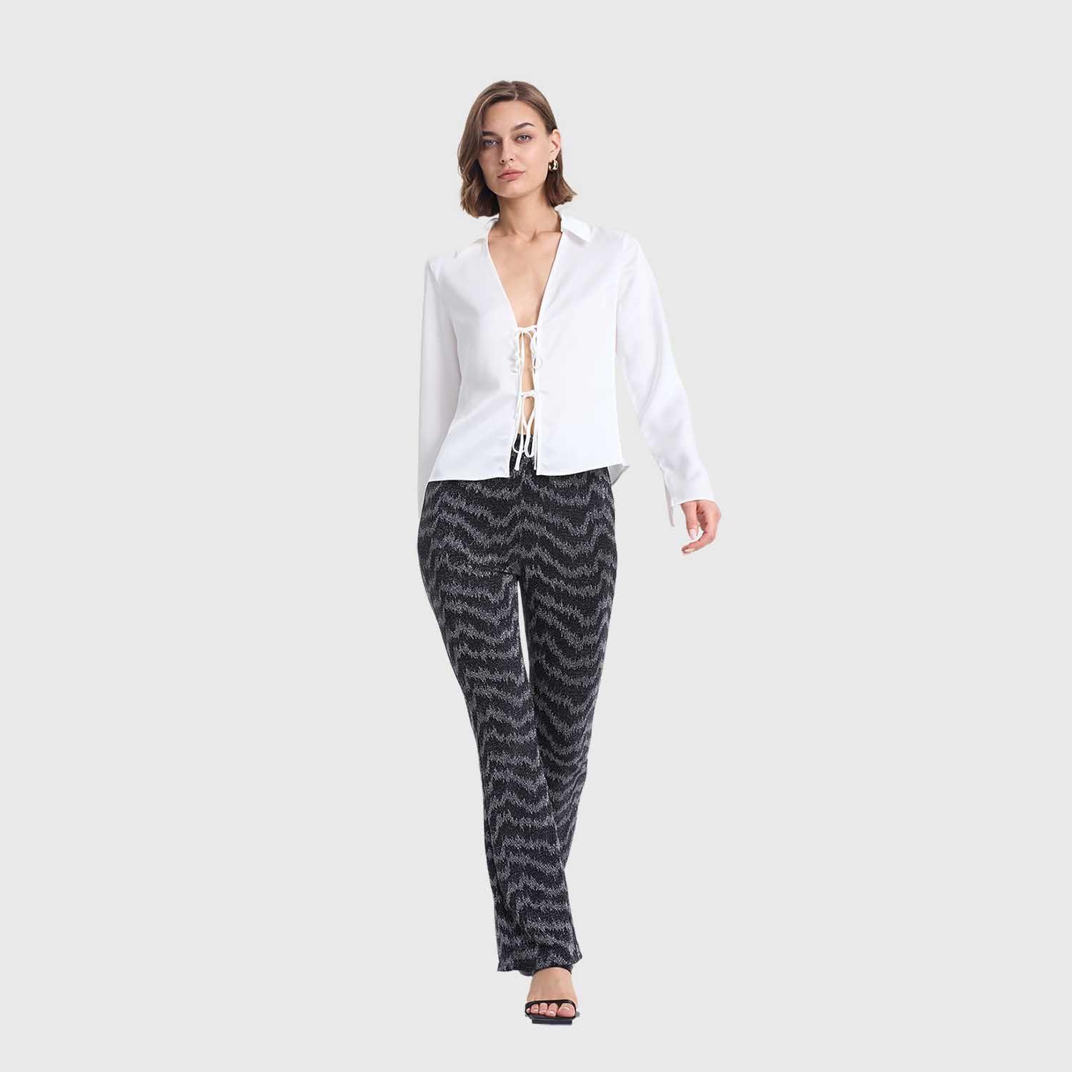 Blusa Mujer Con Amarras Crudo Fashions Park-3