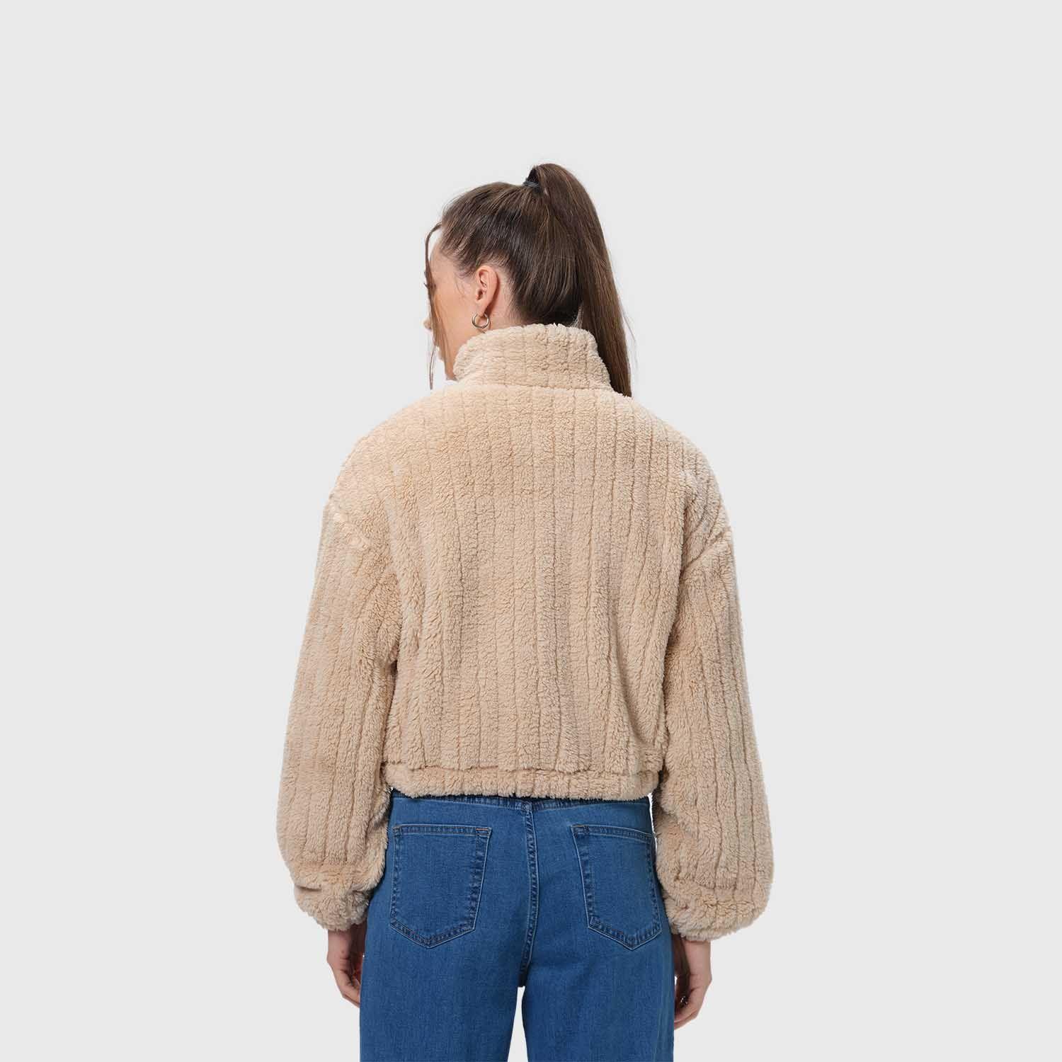 Chaqueta Mujer Tipo Polar Beige Fashion's Park-2