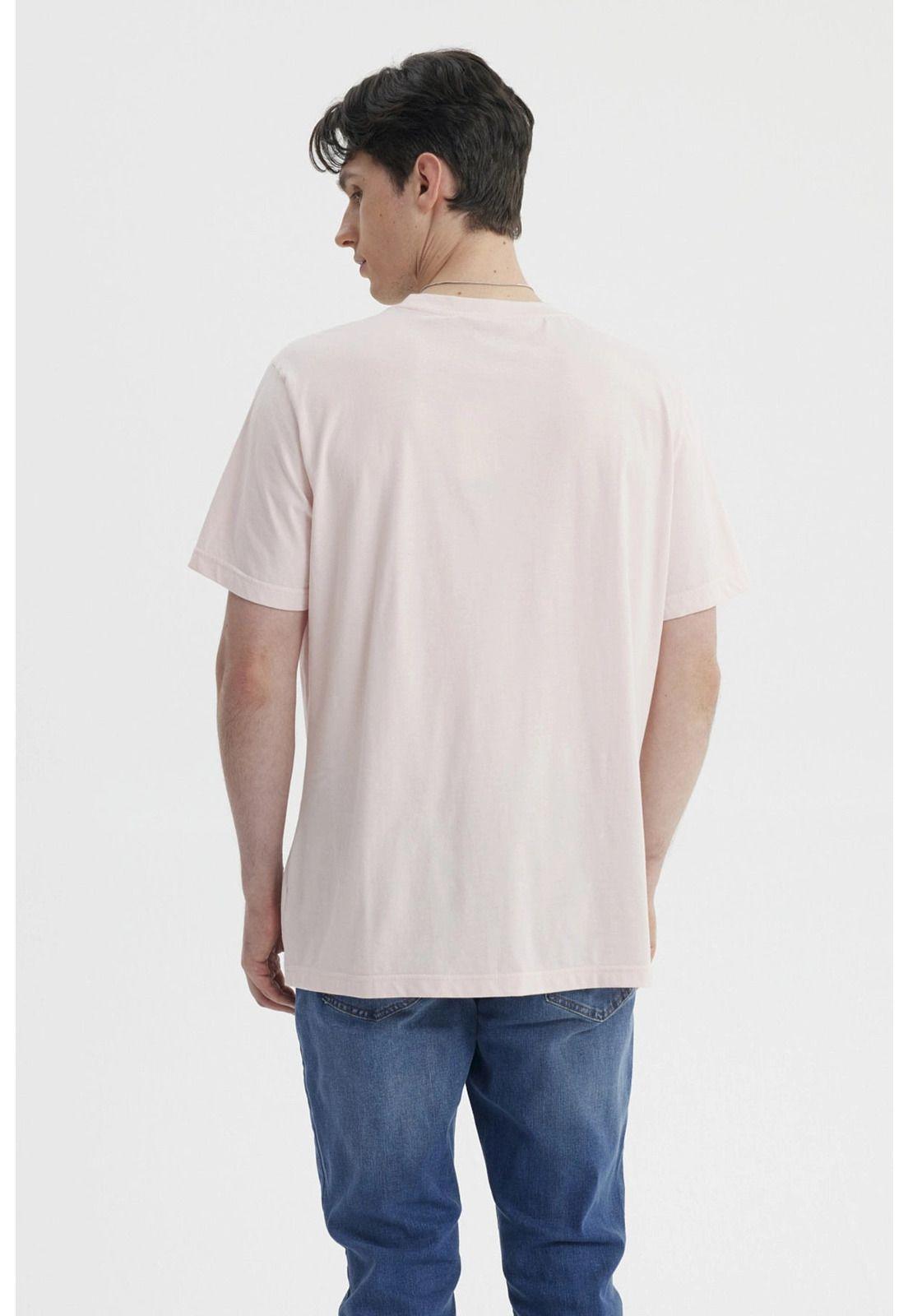 Polera Hombre Con Bolsillo Print Rosado-2