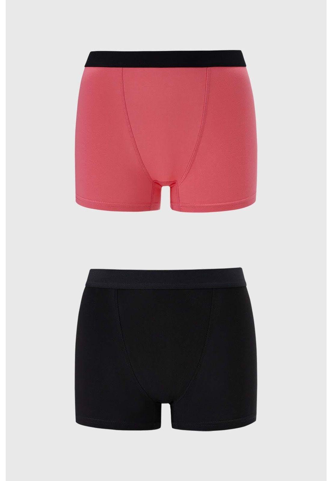 Calzón Mujer Bipack Short Tipo Bóxer Rosa - ll-0