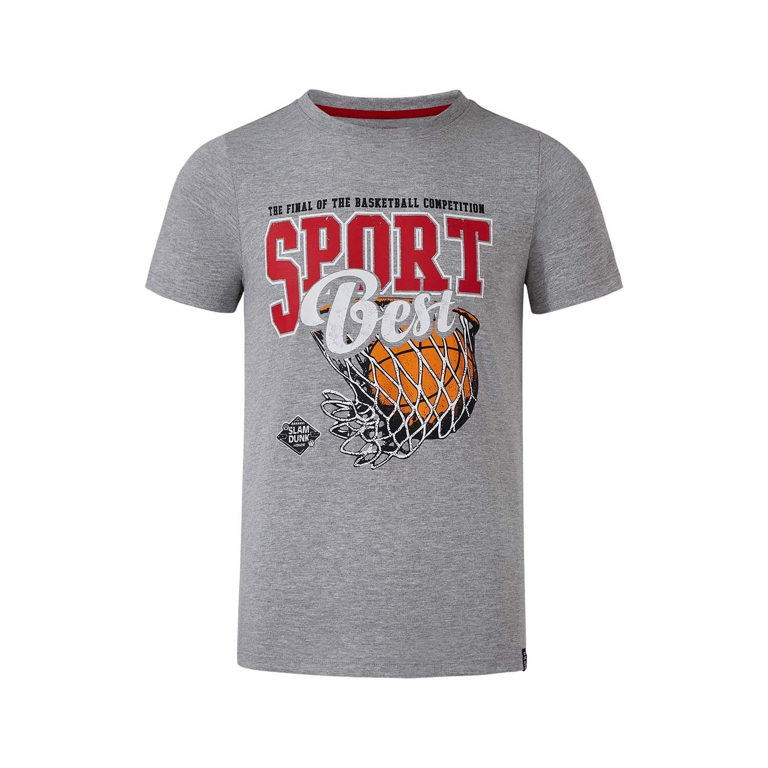 Polera Niño Print Gris Melange IV Fashion's Park-0