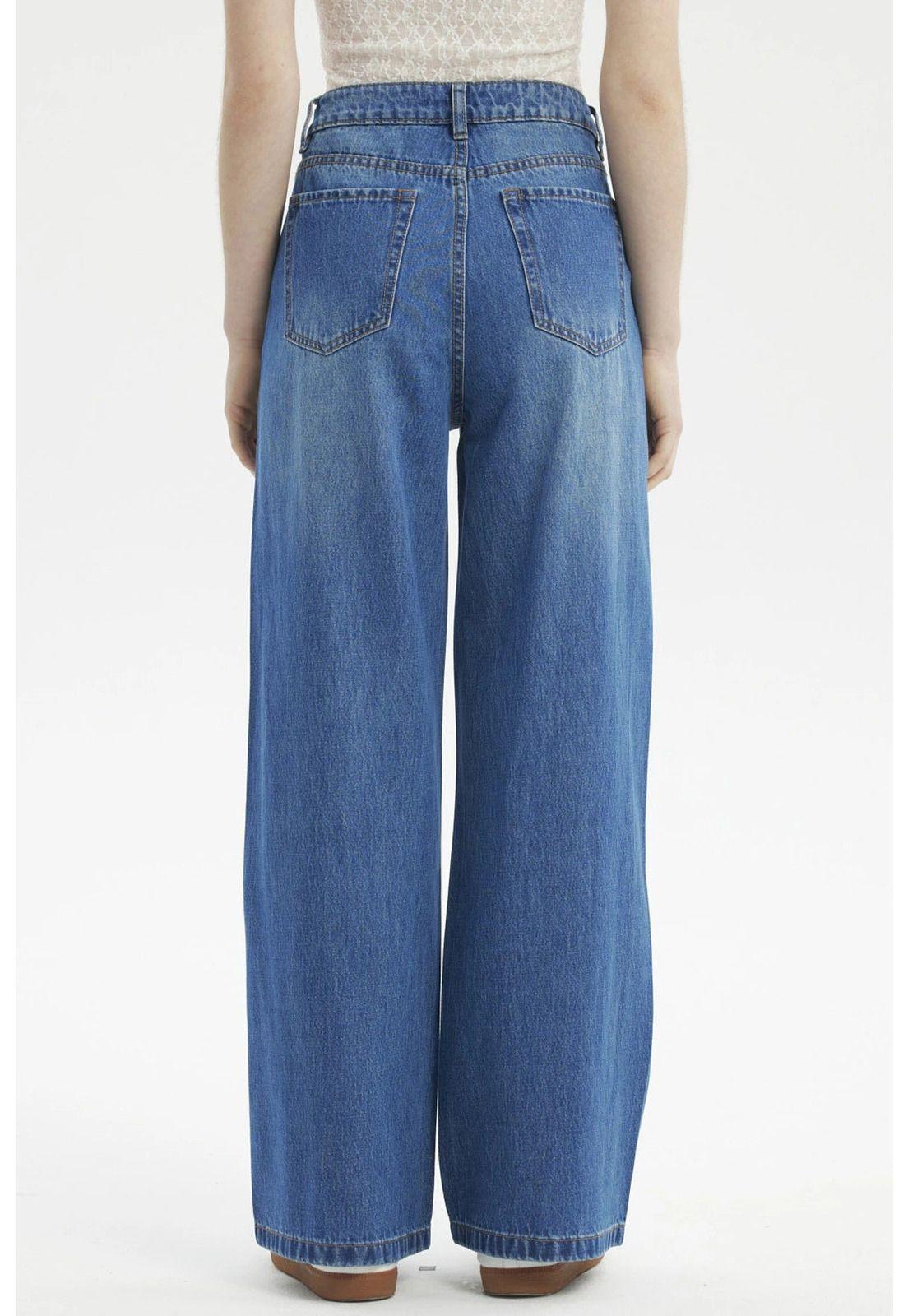 Jeans Mujer Baggy Moda Azul-2