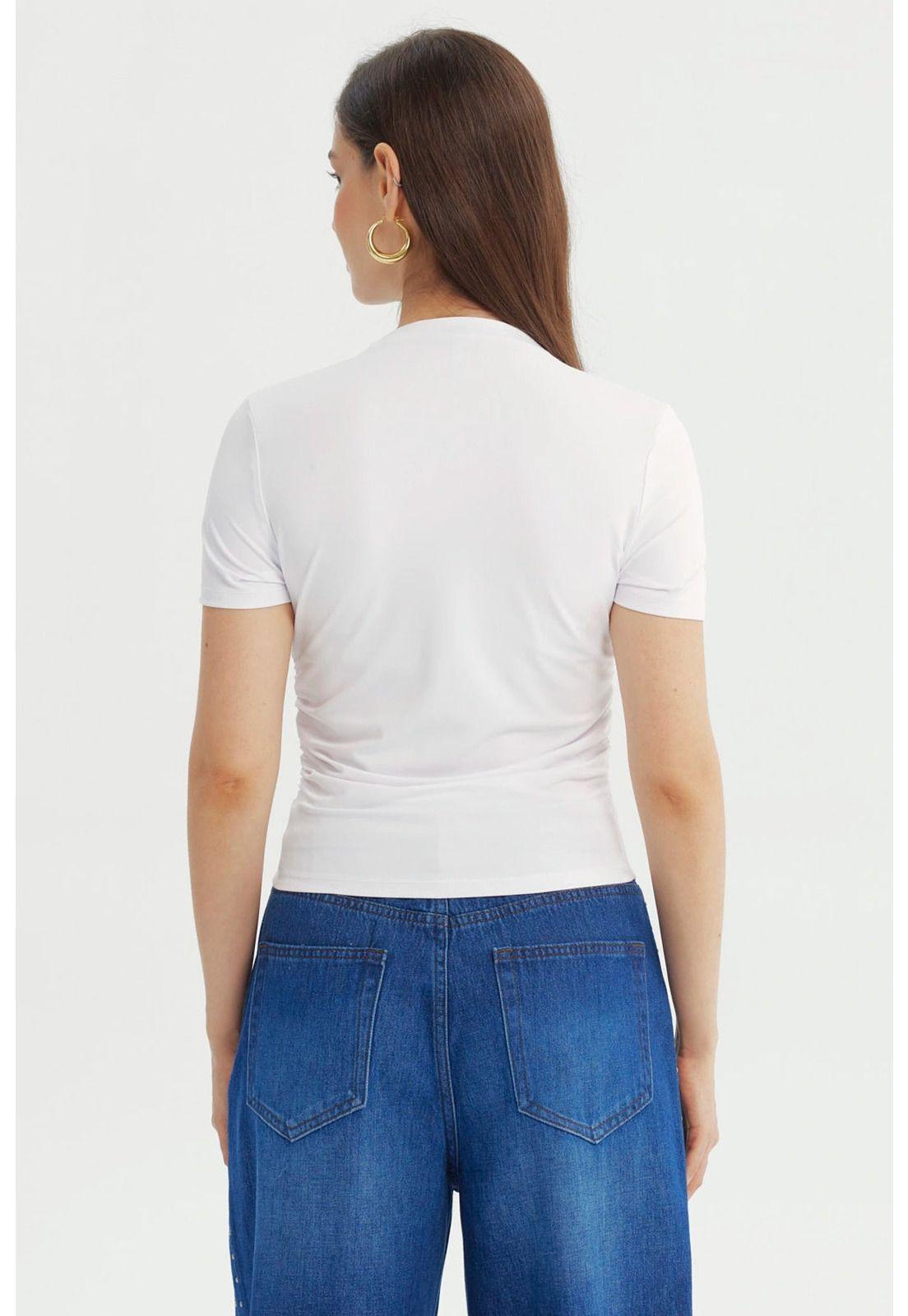 Polera Mujer Ajustado Blanco - lV-2