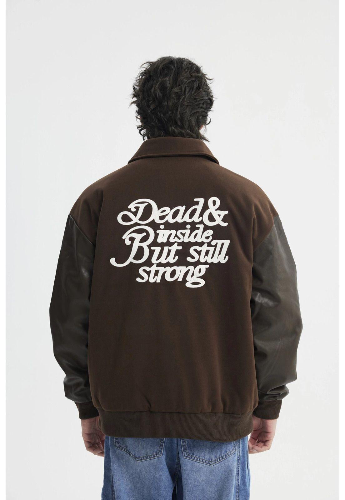 Chaqueta Hombre Cuello Camisero Café - ll-1