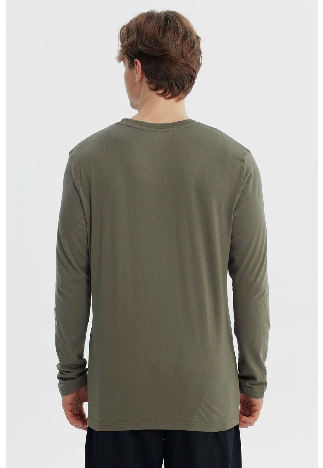 Polera Hombre Slim Verde Militar - lV-2