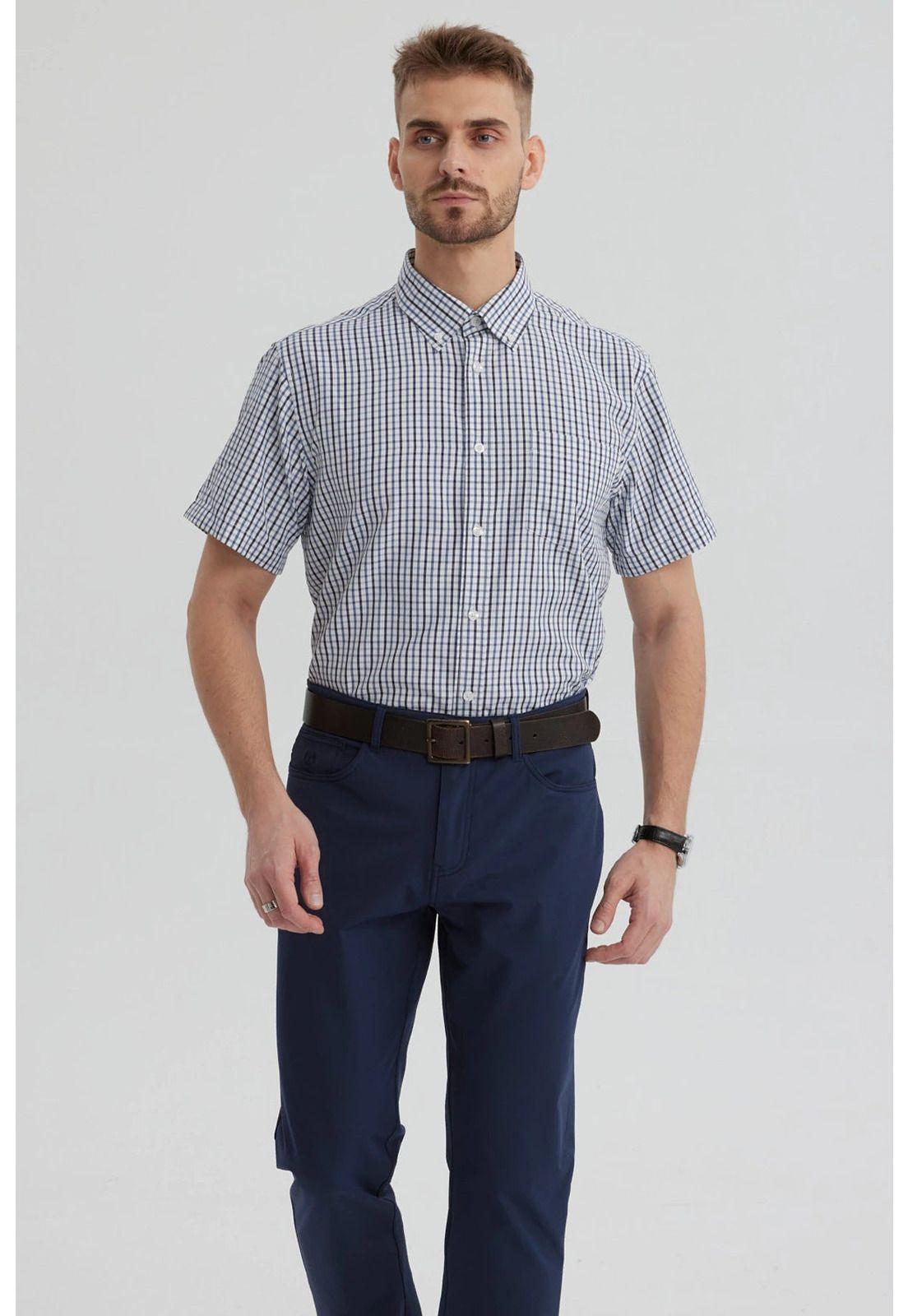 Camisa Hombre Rapport Regalo Azul- ll-0