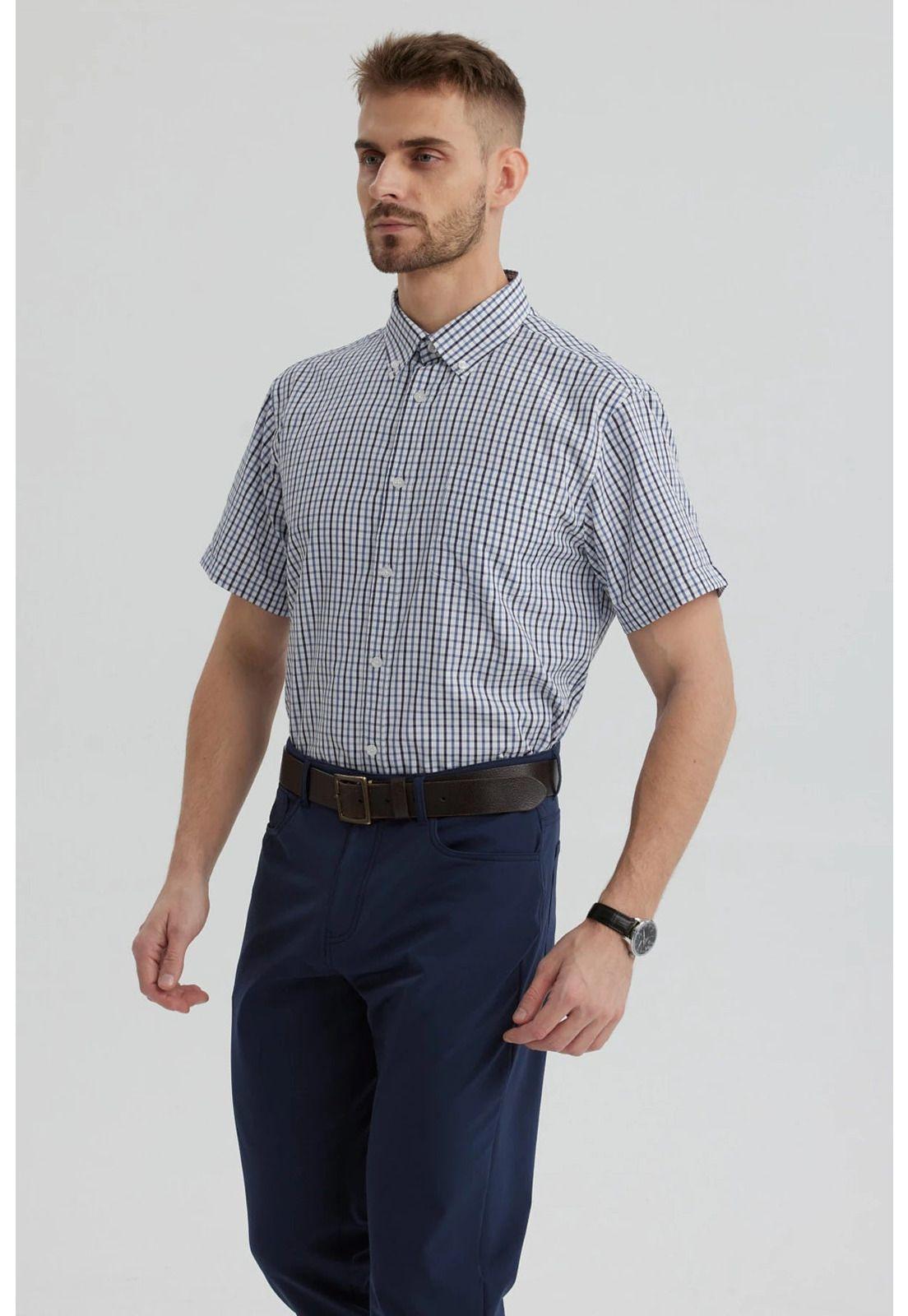 Camisa Hombre Rapport Regalo Azul- ll-1