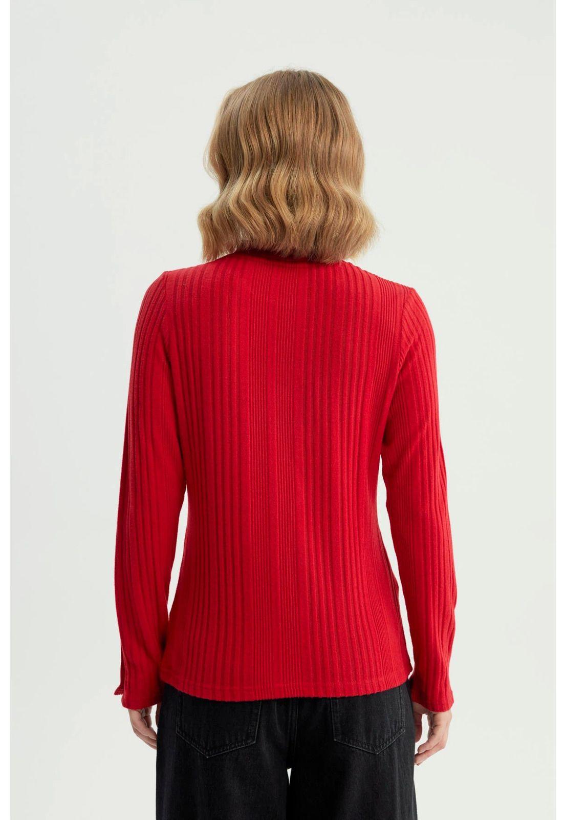 Polera Mujer Ajustado Rojo - Vl-2